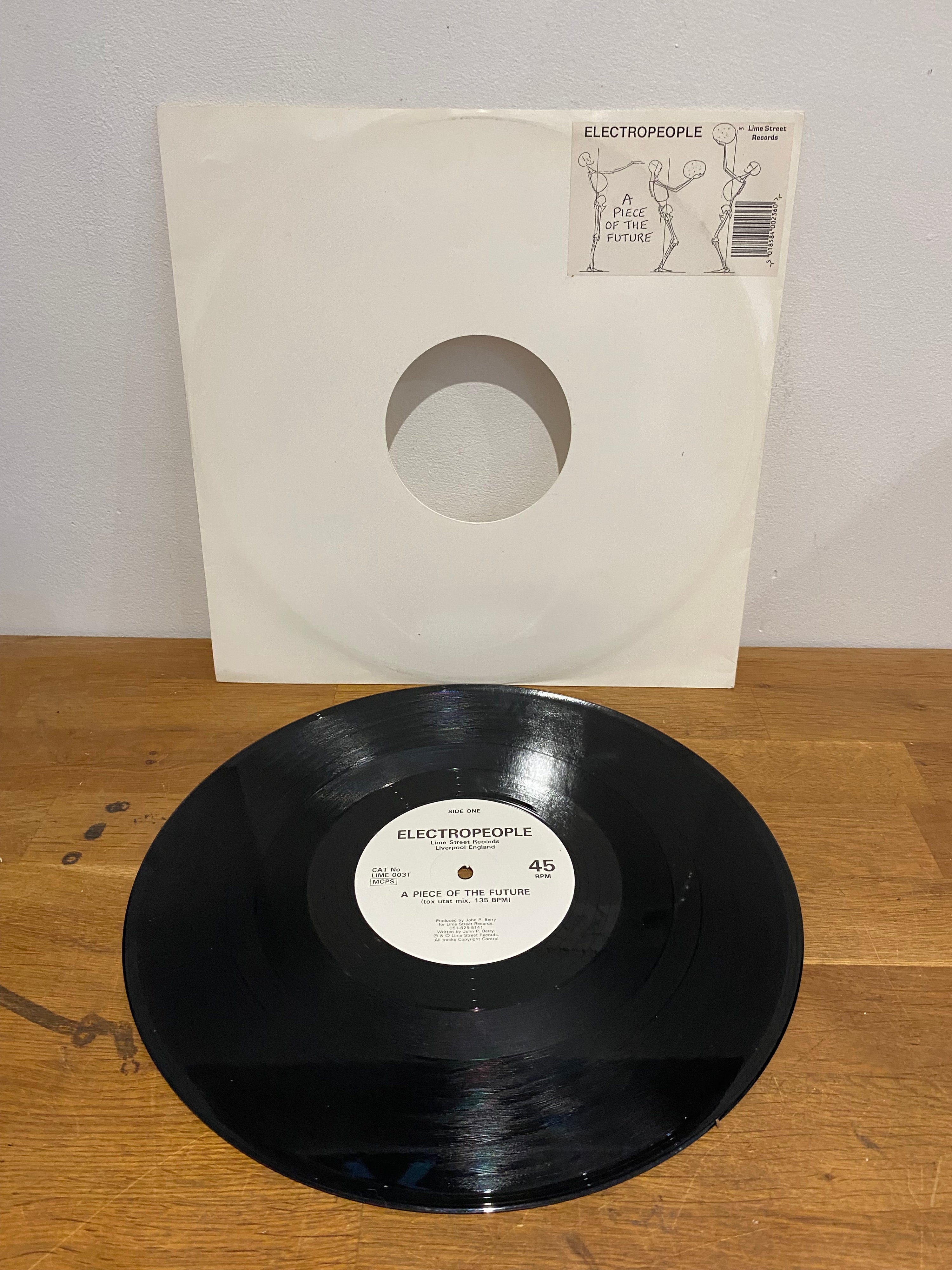 Electropeople - A piece of the future, 12” single, Lime Street Records, LIME 003T