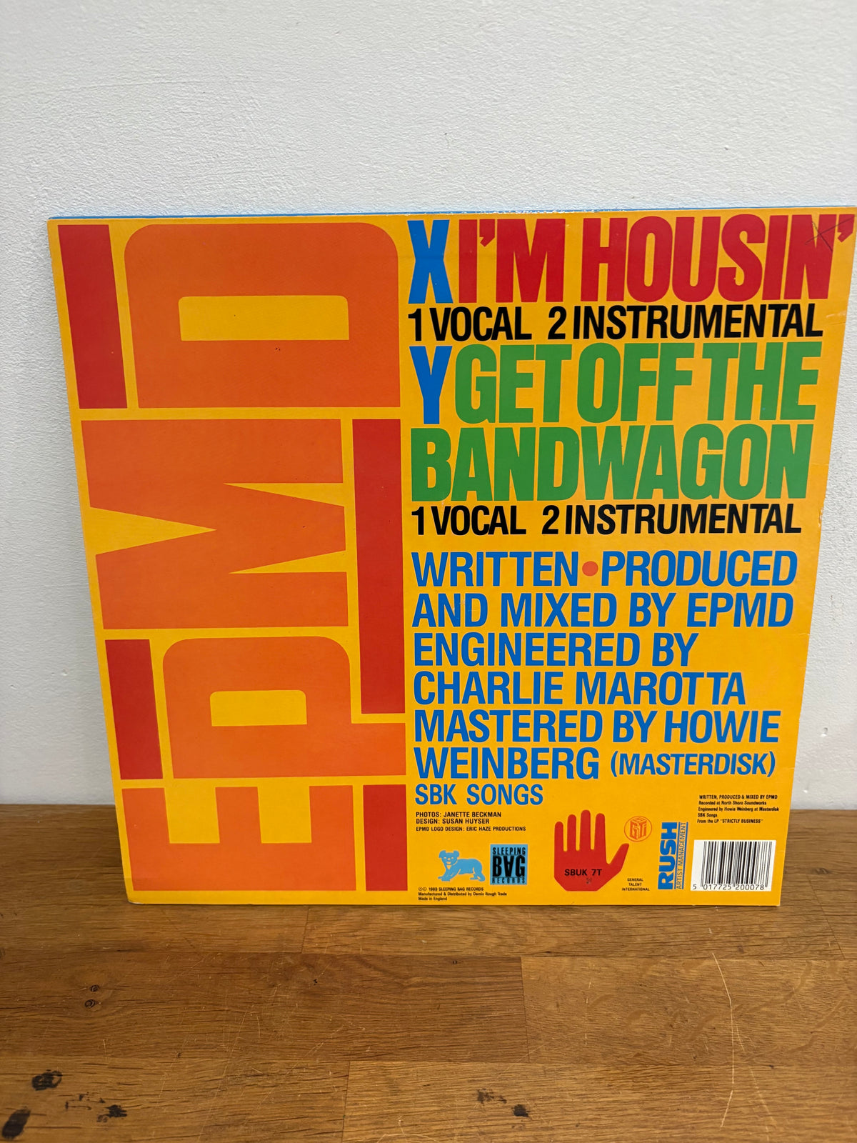 EPMD - I’m Housin’ , 12 inch single, 1989 Sleeping bag records.