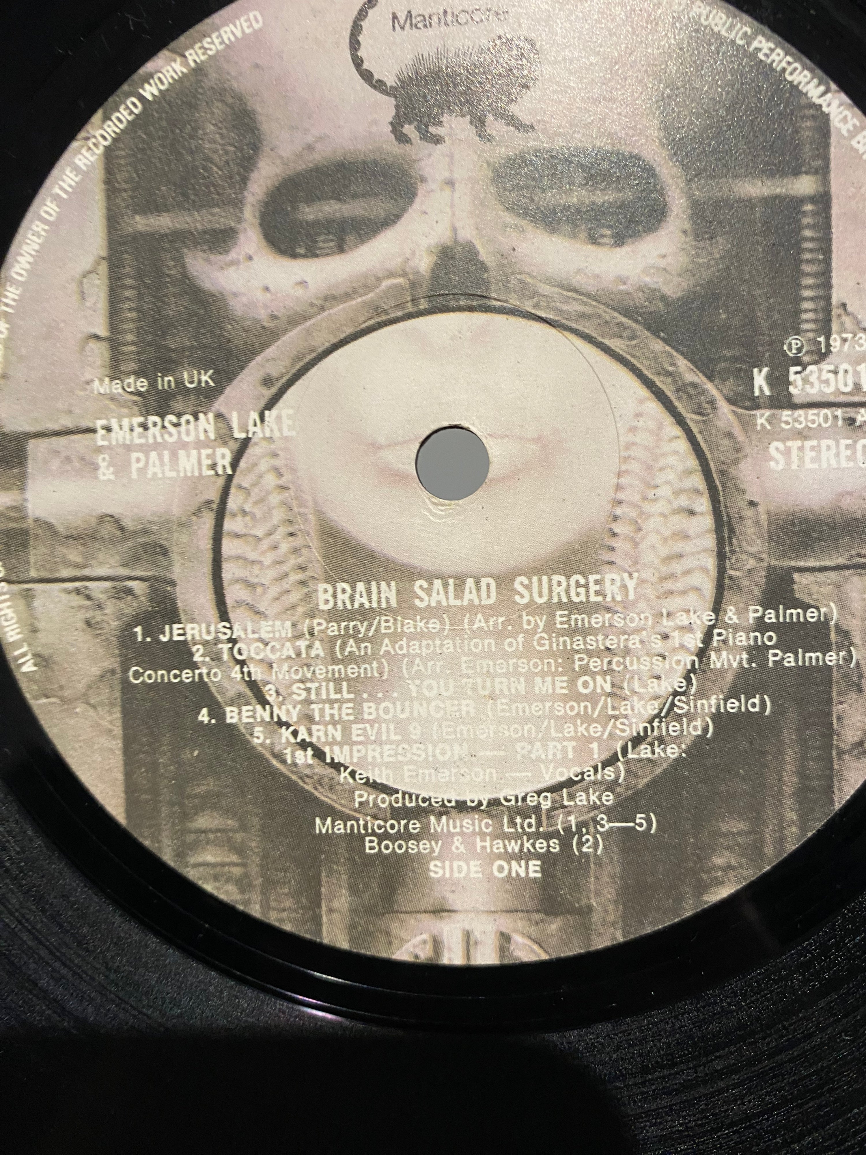 Emerson Lake & Palmer - Brain Salad Surgery, Manticore music 1973, K53501