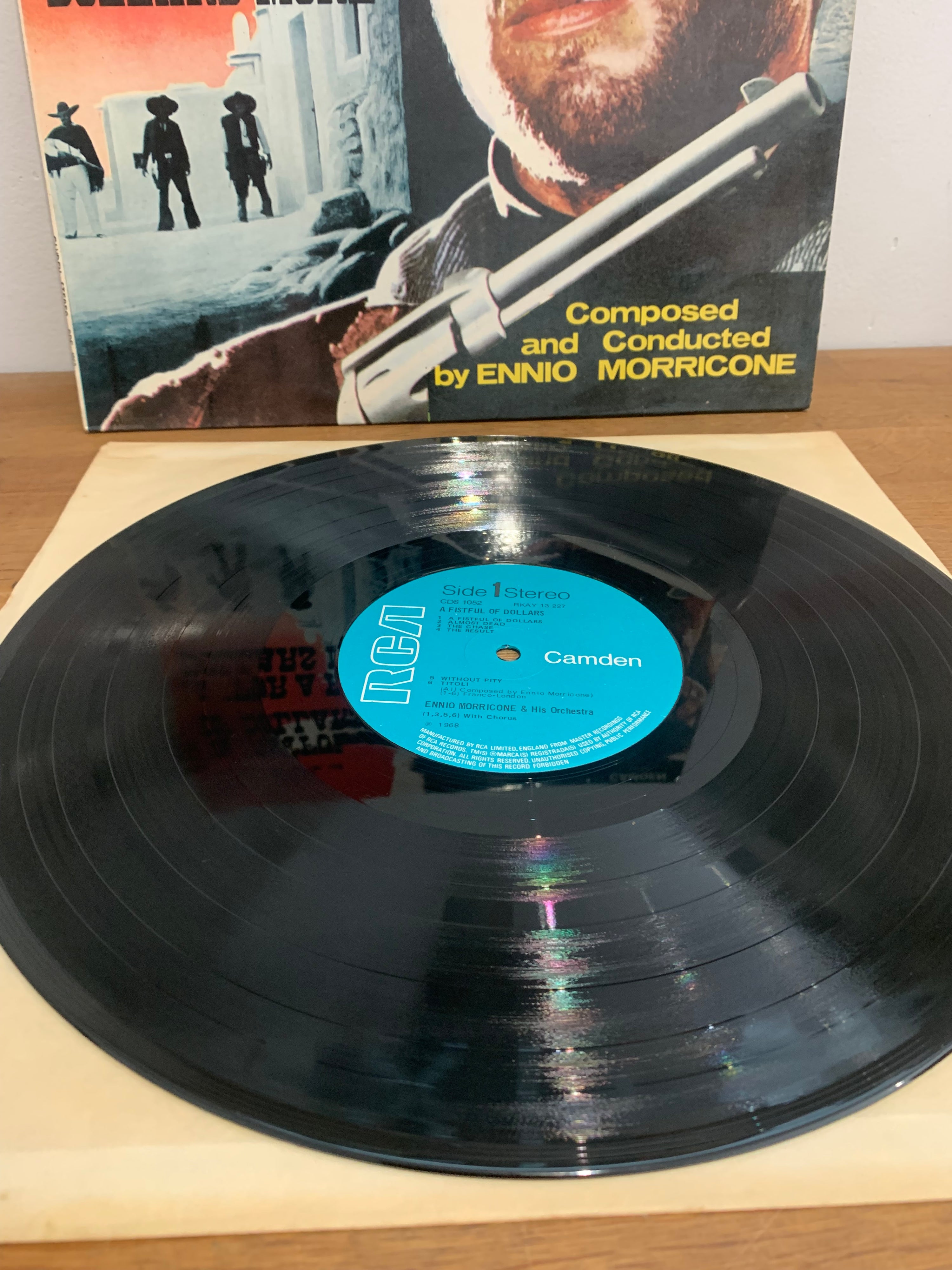 Ennio Morricone, A Fistful of Dollars/ For a Few Dollars more. Vinyl soundtrack.