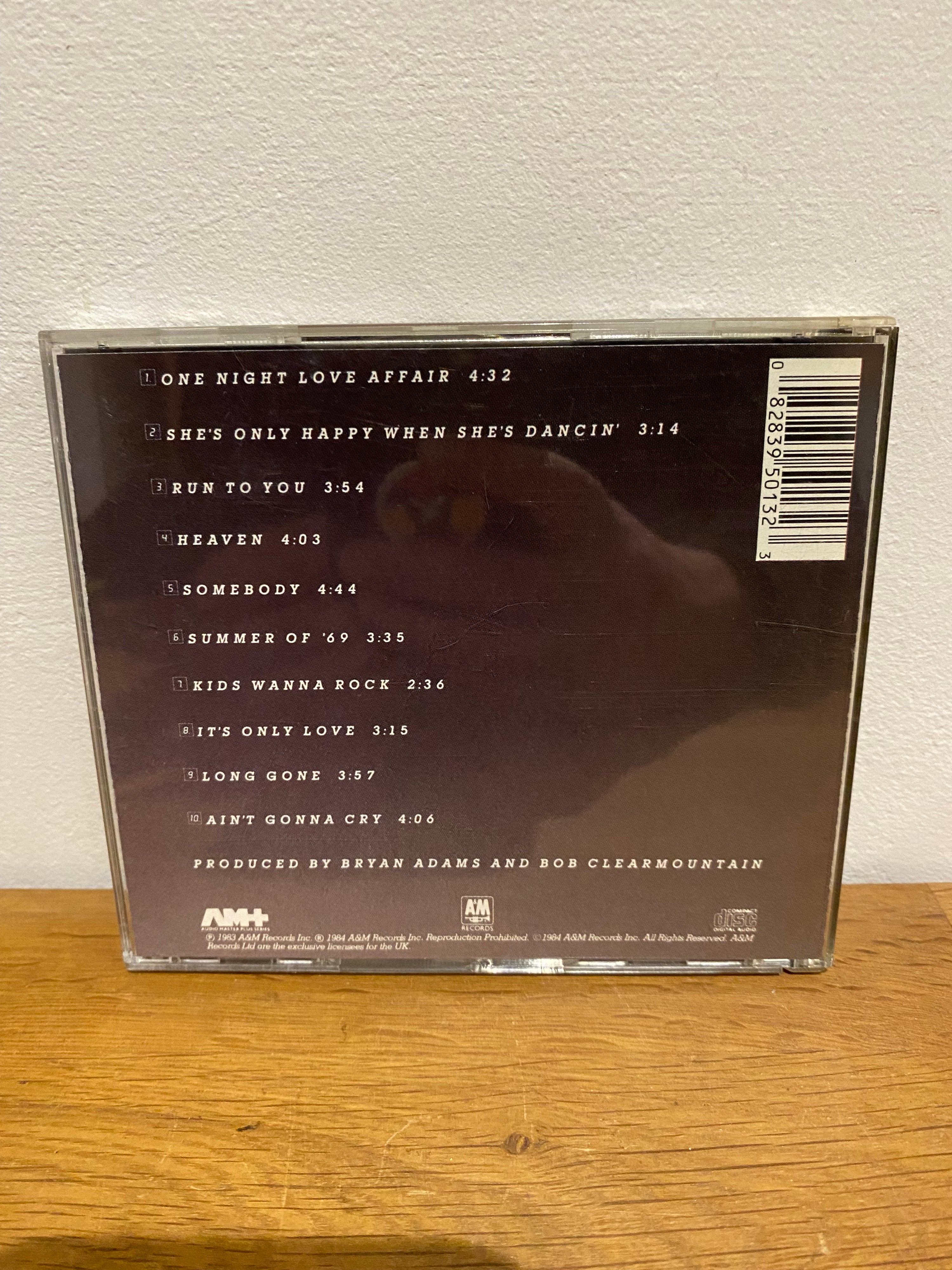 Bryan Adams - Reckless , 1984 cd album.