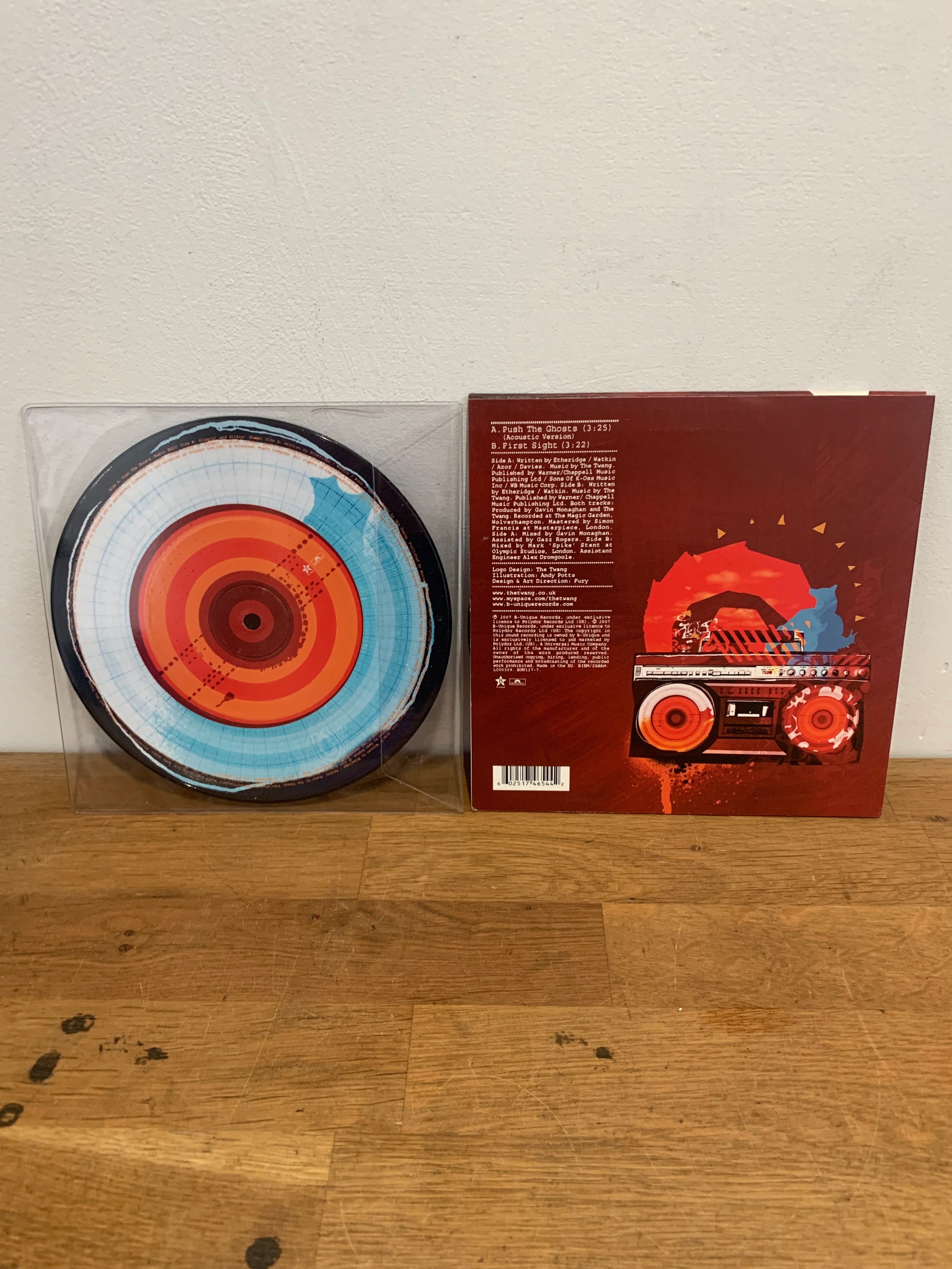 The Twang - Push the ghosts, 7” single + 7” picture disc .