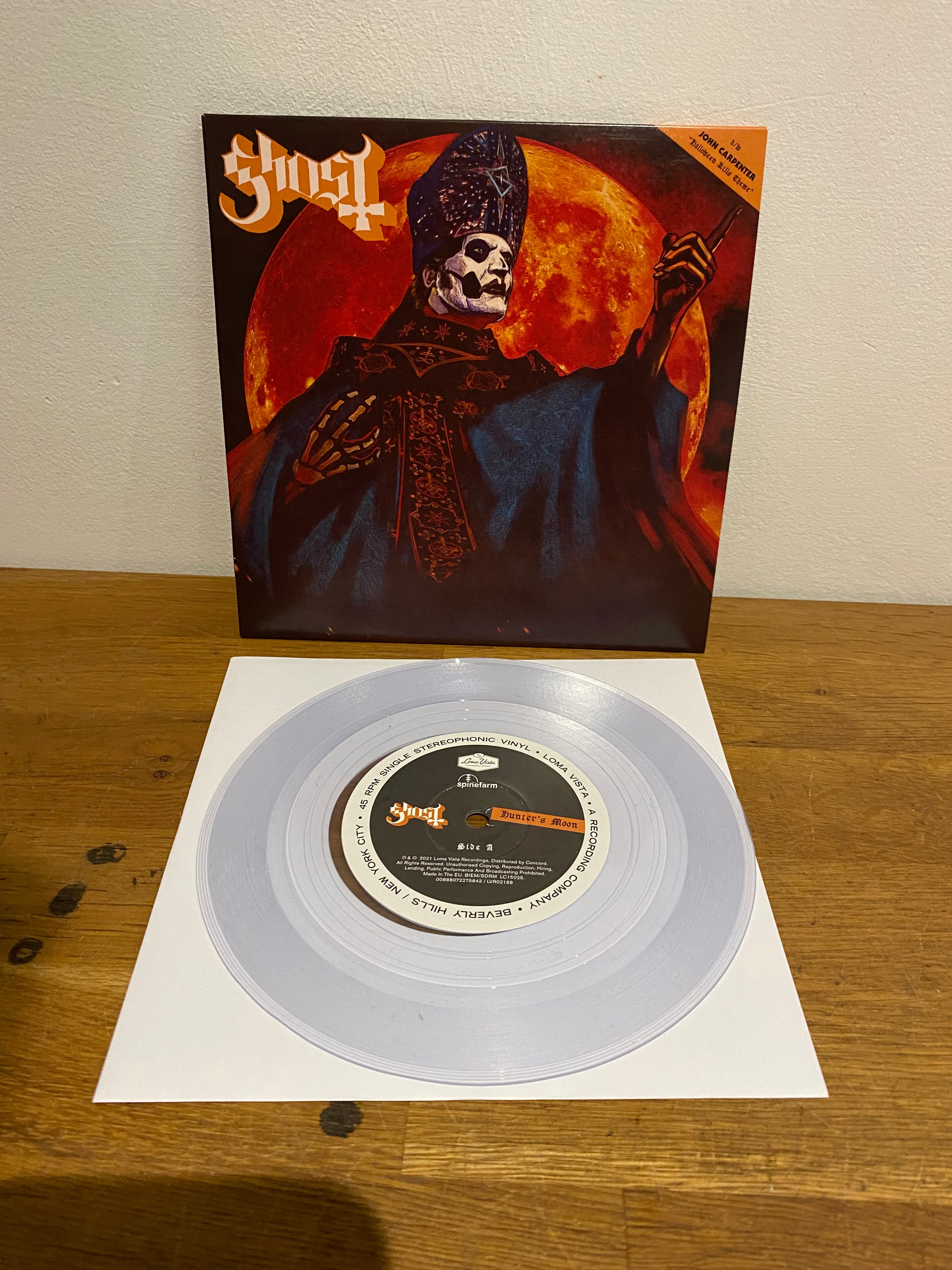 Ghost - Hunters Moon, 7” clear vinyl