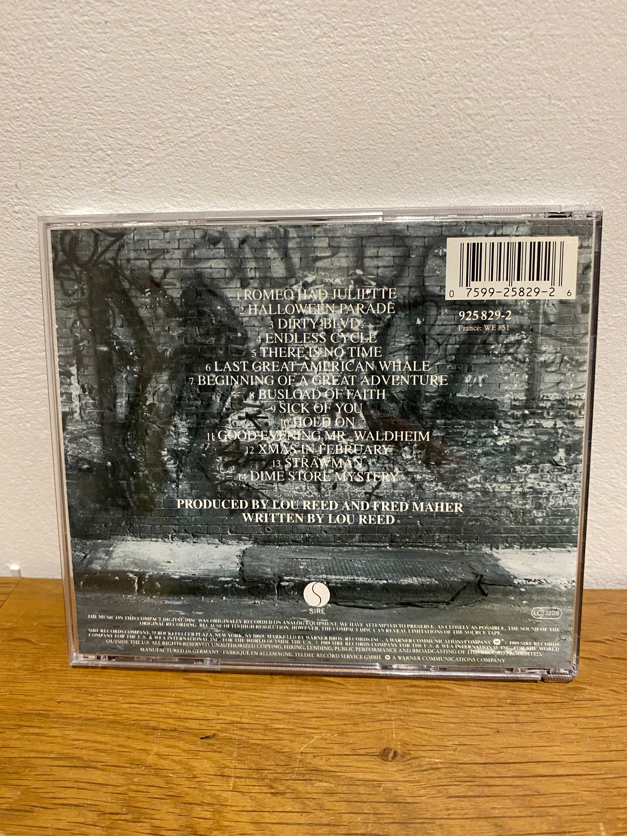 Lou Reed - New York CD Album (1989)