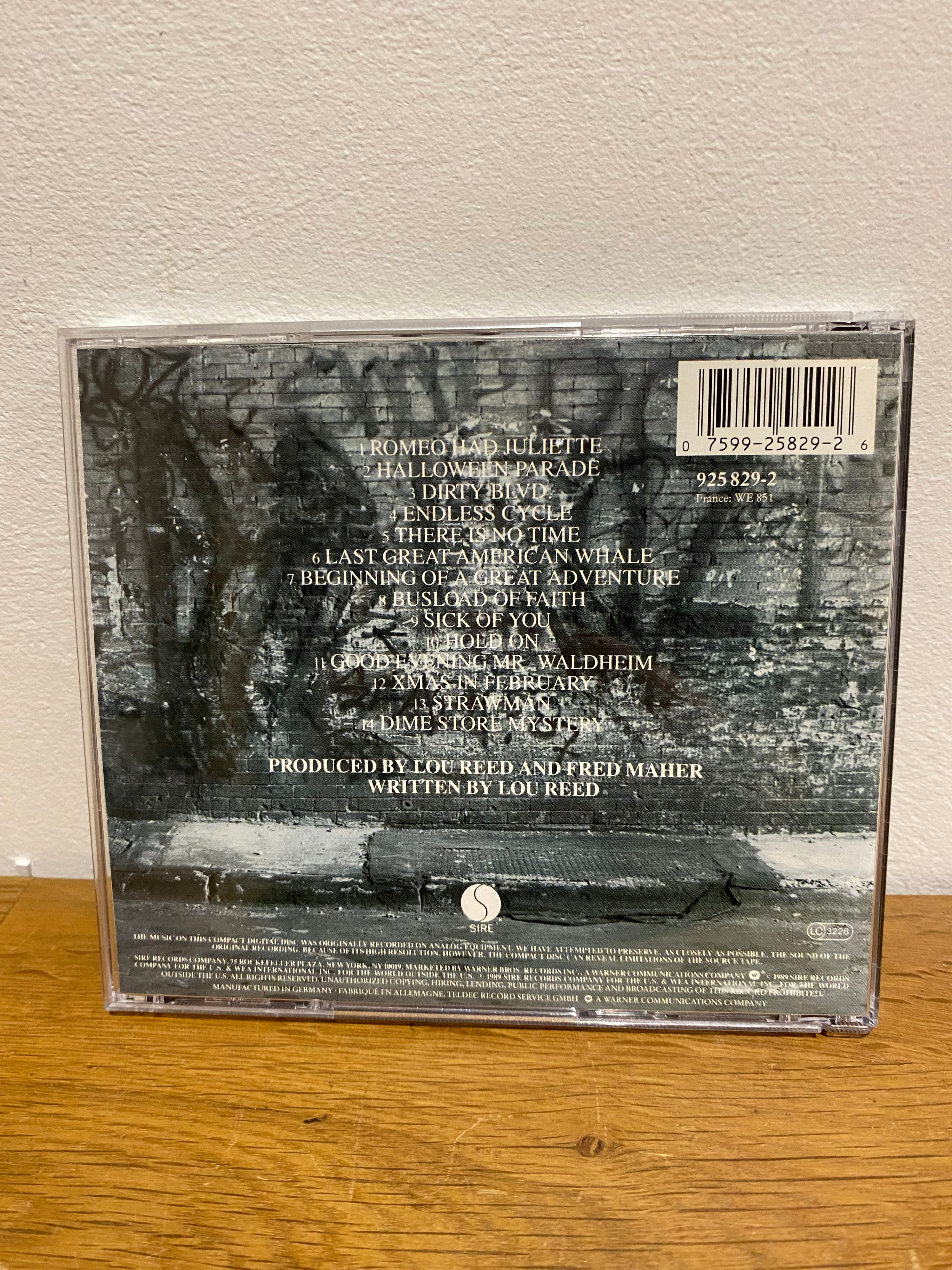 Lou Reed - New York CD Album (1989)