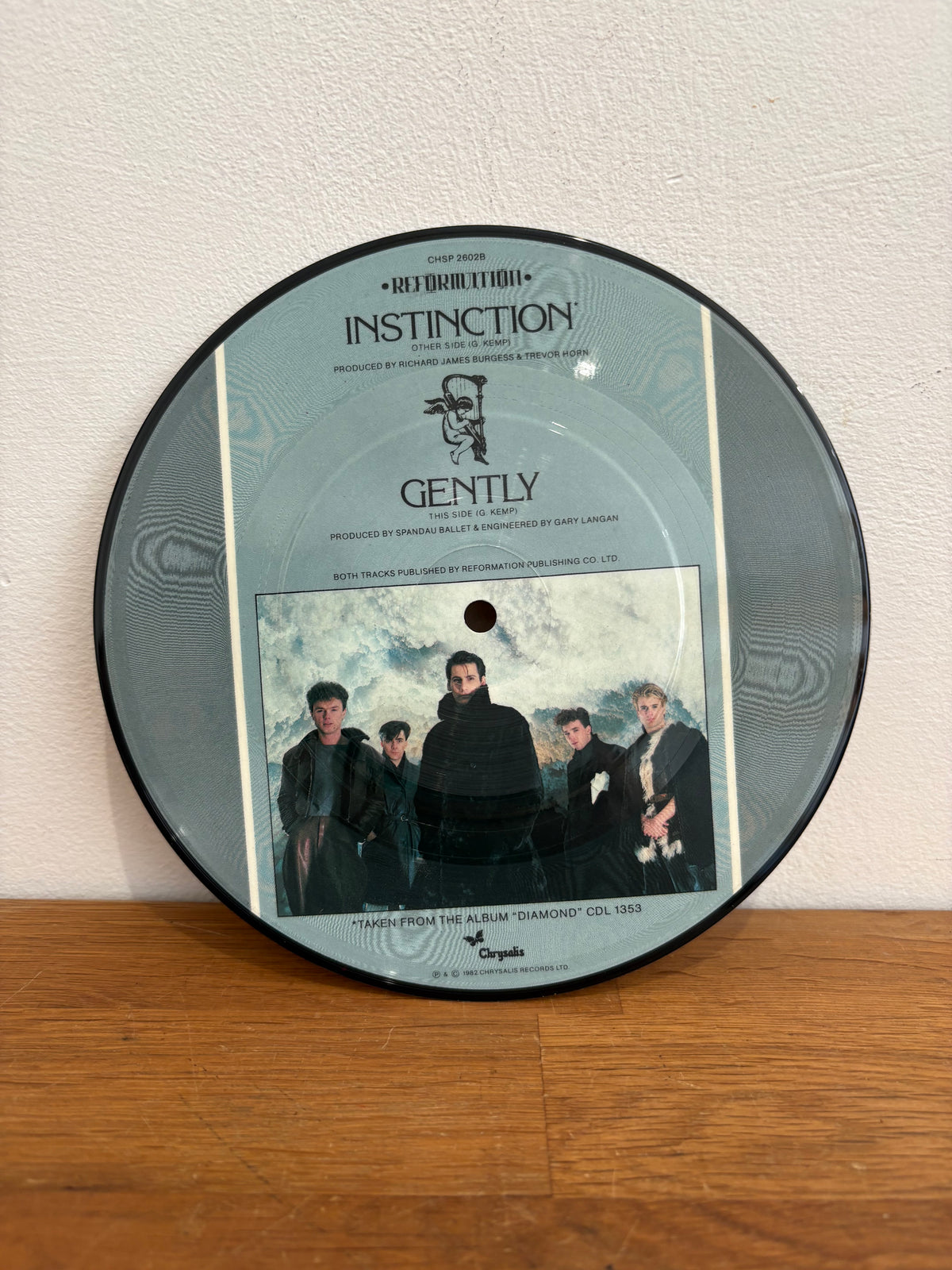 Spandau Ballet - Instinction , 7 inch single , picture disc, 1982 Chrysalis.