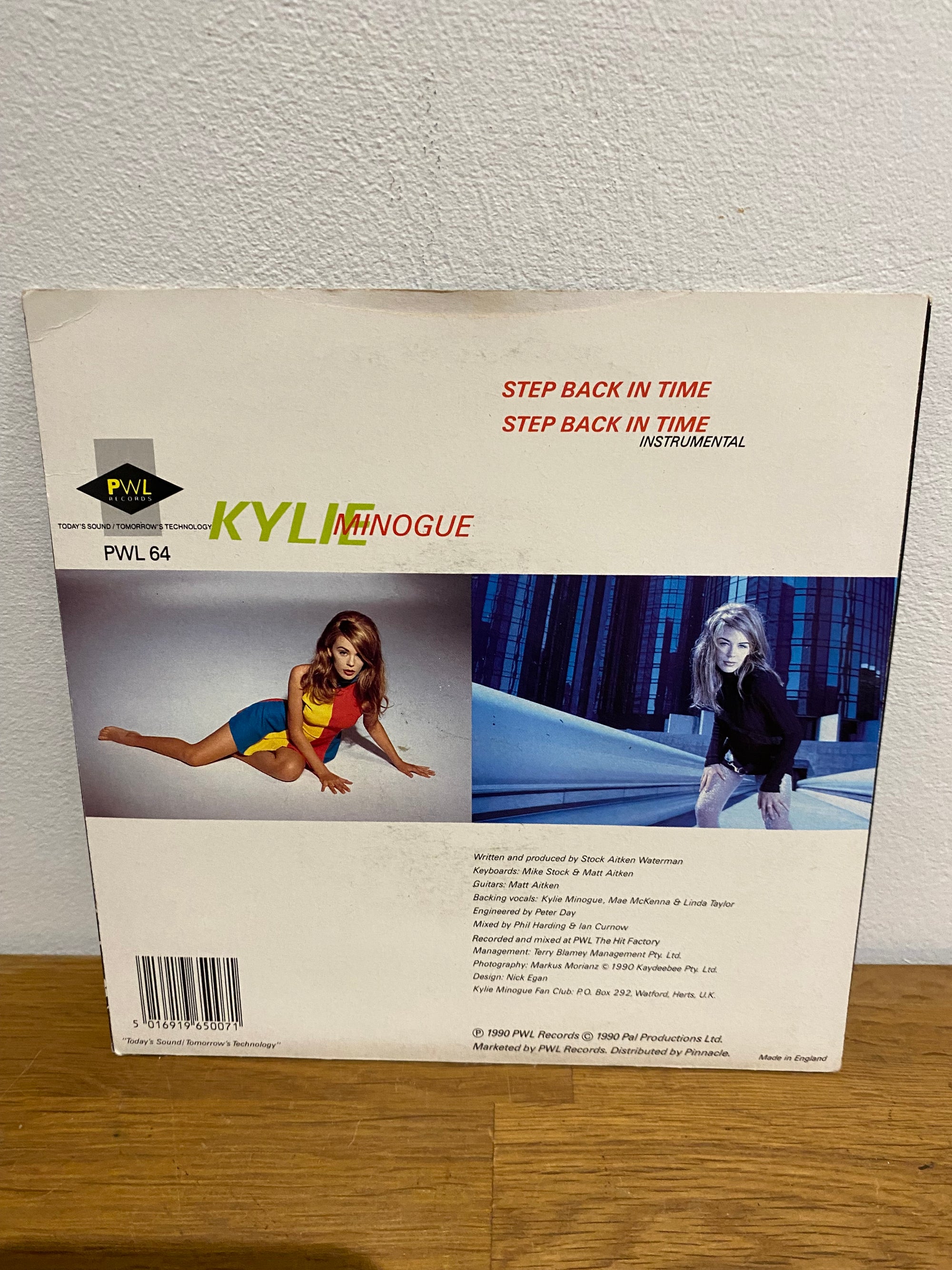 Kylie Minogue - Step back in time , 7” single, 1990