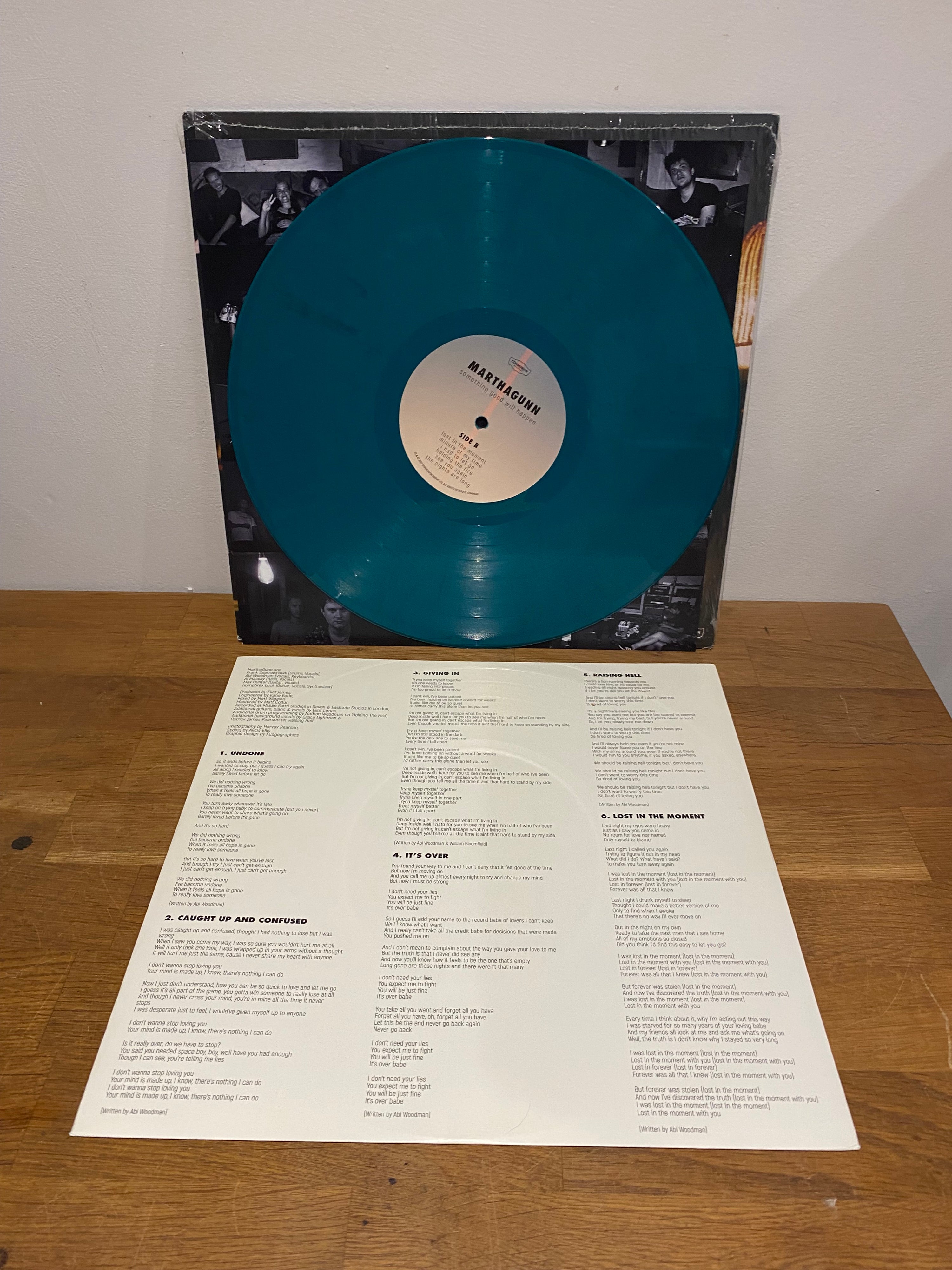 Marthgunn - Something good will happen, vinyl album.  Marine Blue vinyl, Communion records 2021