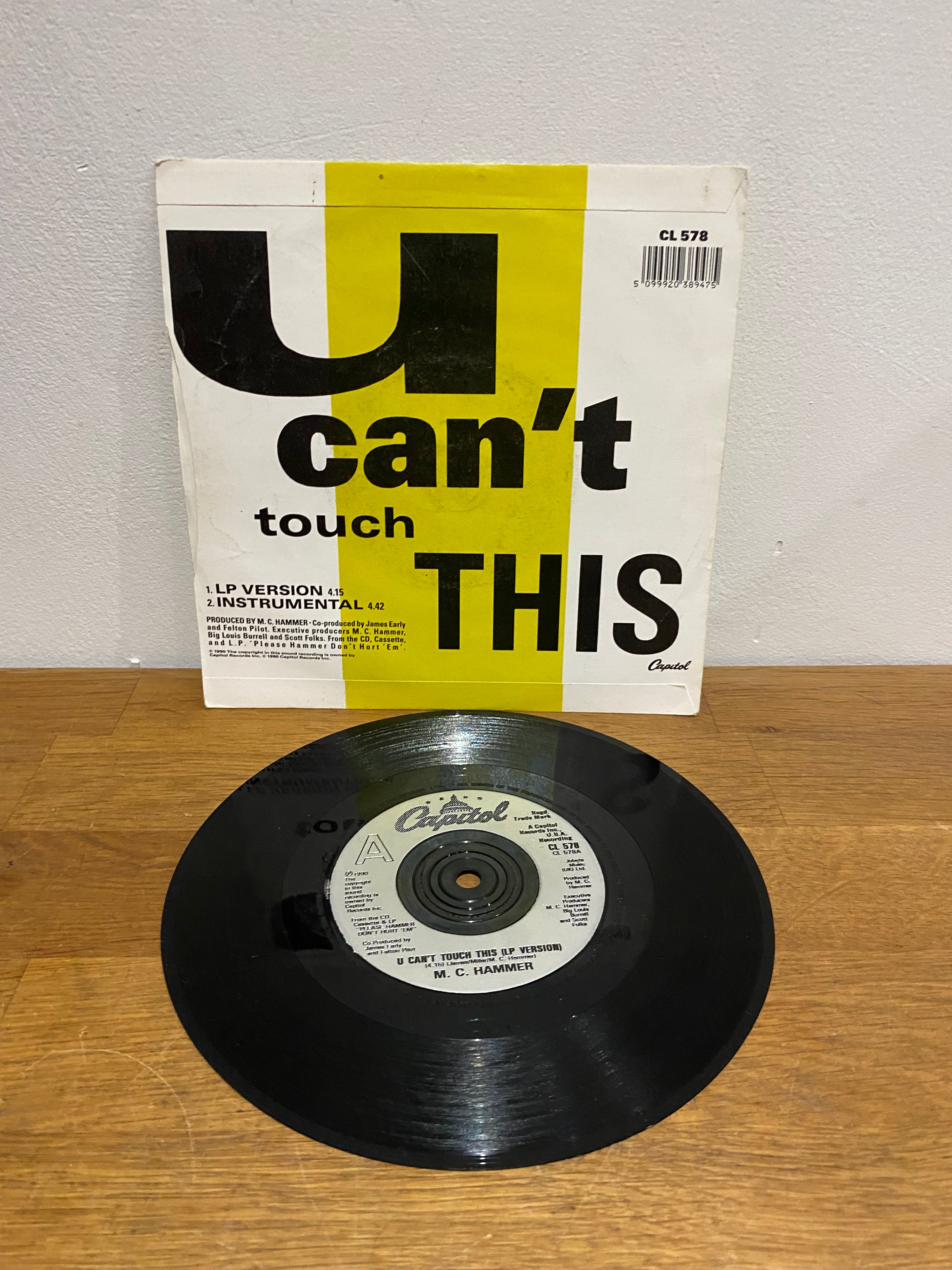 MC Hammer - U Can't Touch This 7" Single (1990)