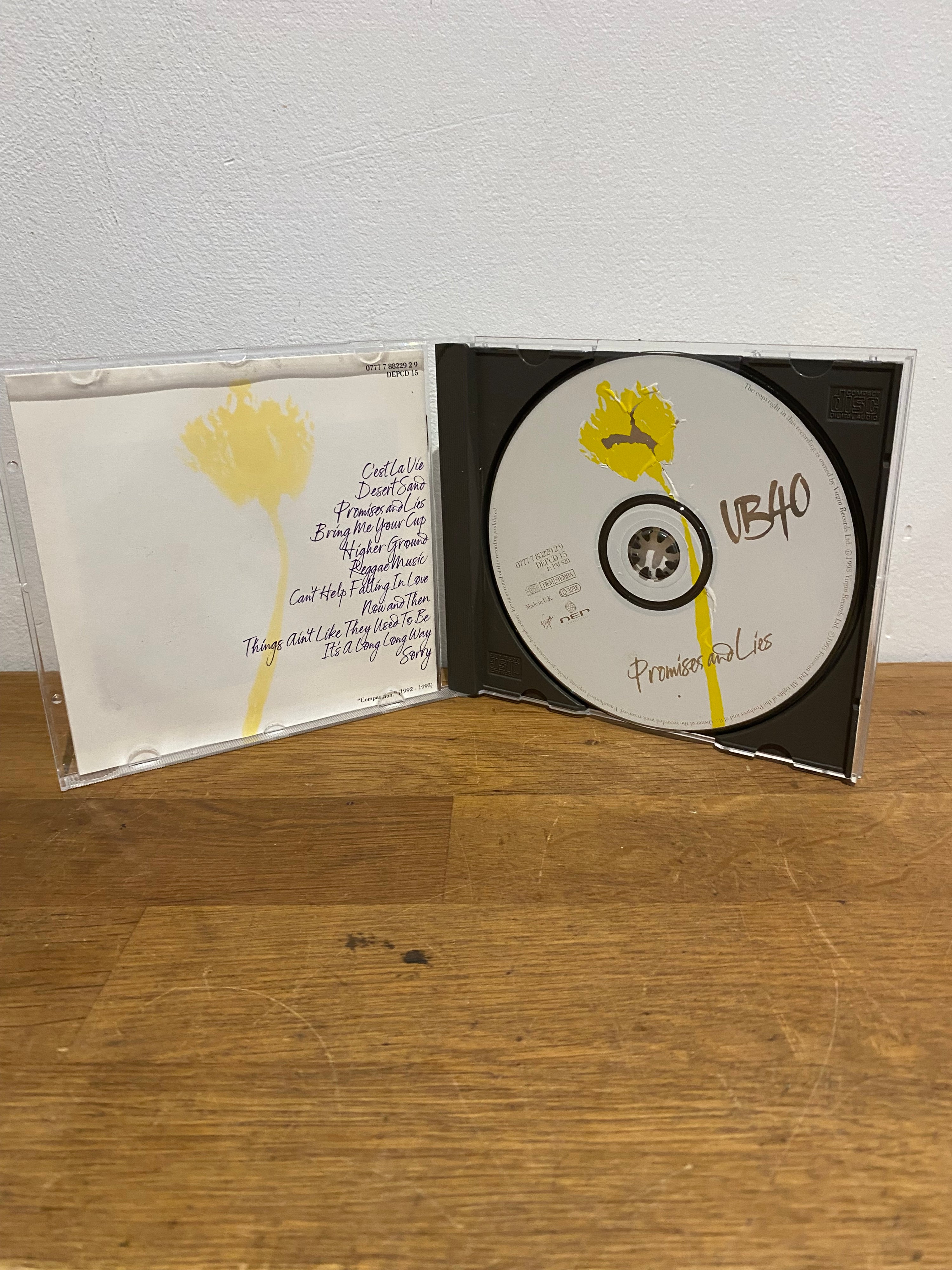UB40 - Promises and Lies , cd album, 1993 Virgin records ltd