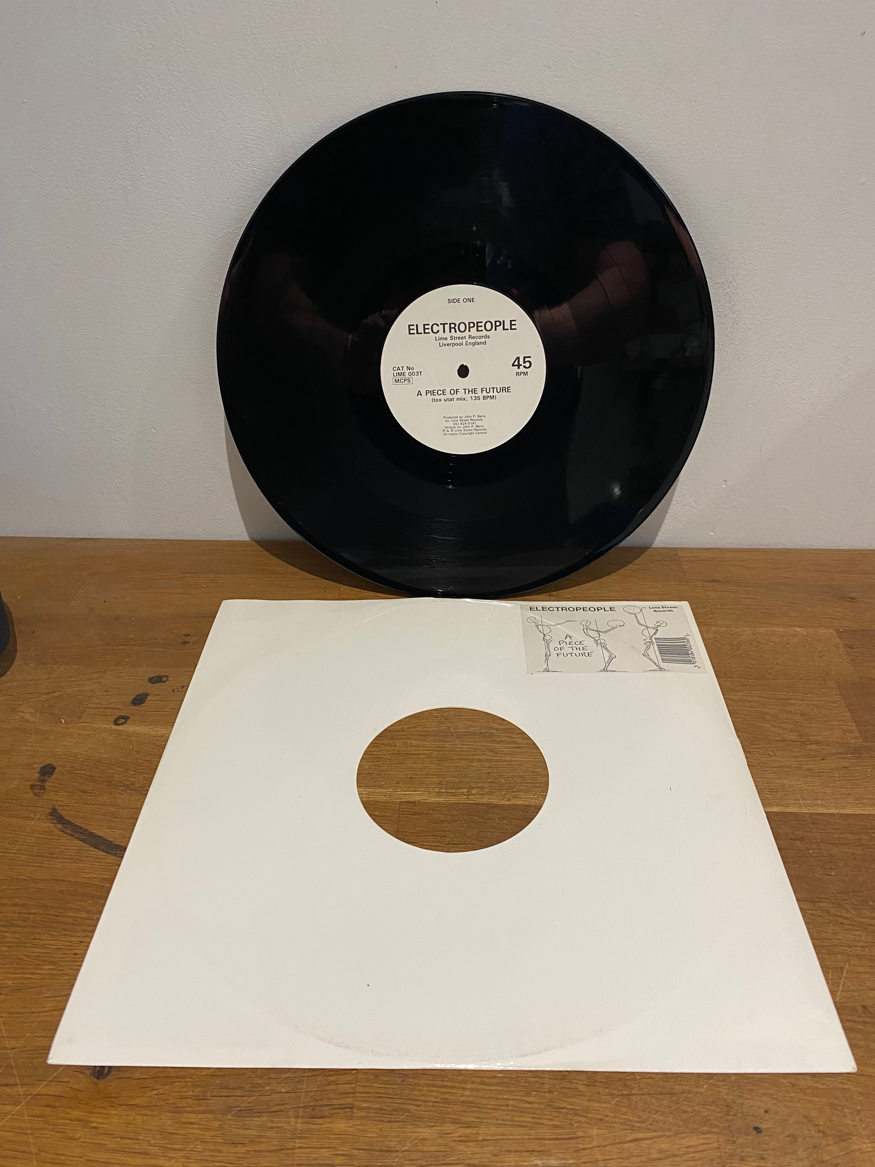 Electropeople - A piece of the future, 12” single, Lime Street Records, LIME 003T
