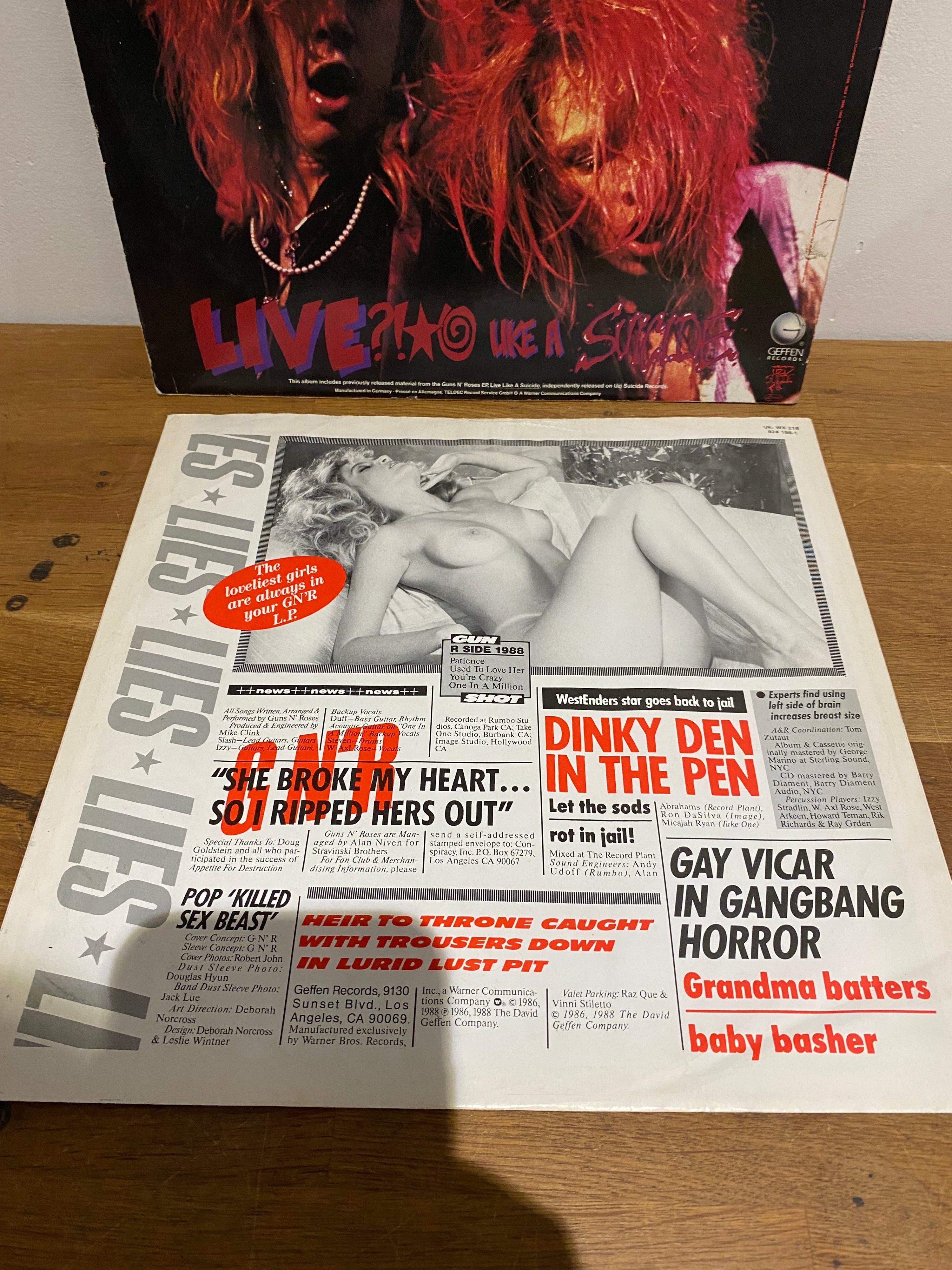 Guns N' Roses - Lies - Vinyl LP (Geffen 1988)