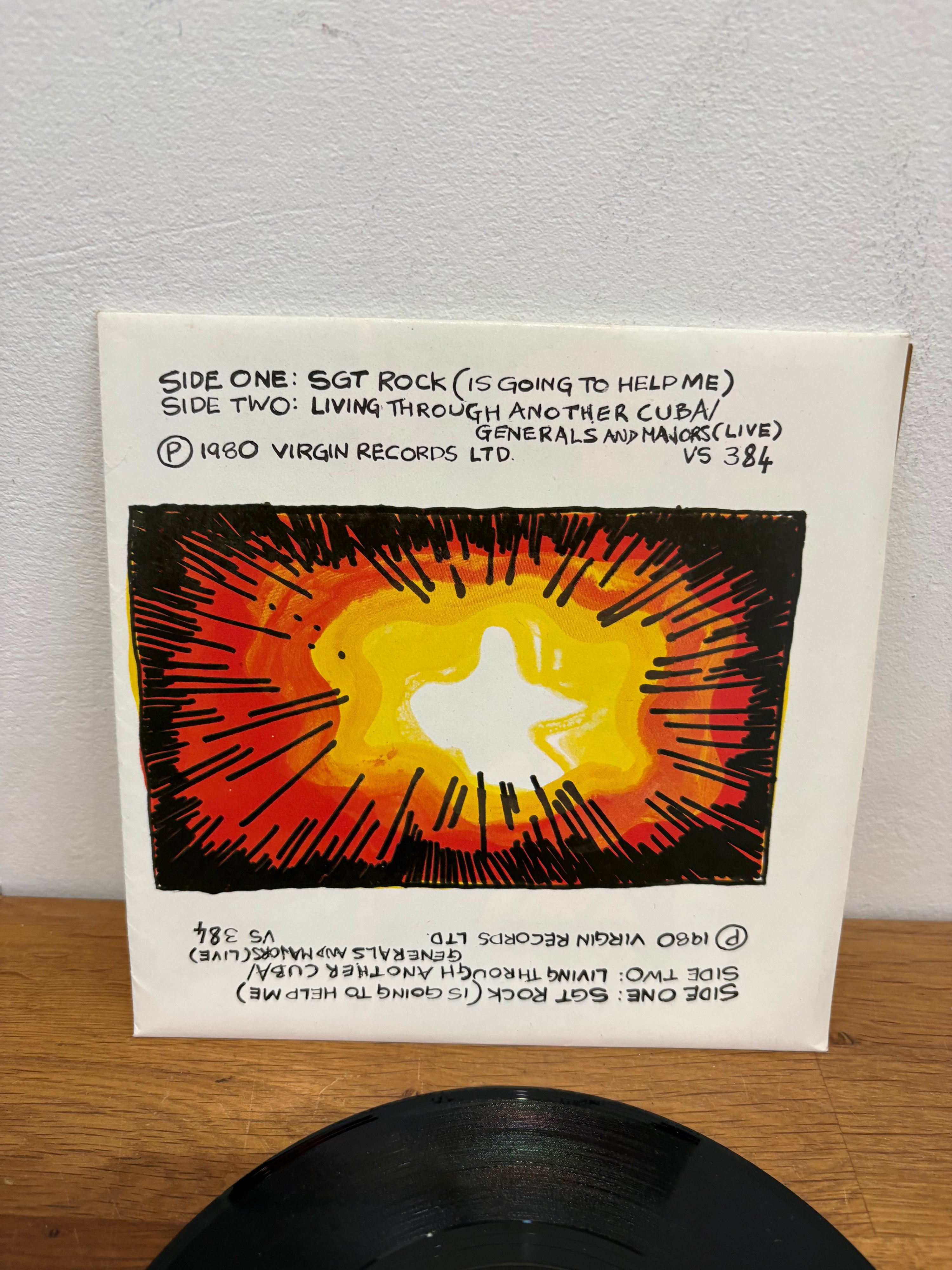 XTC - Sgt Rock (Is going to help me) 7 inch single , poster sleeve