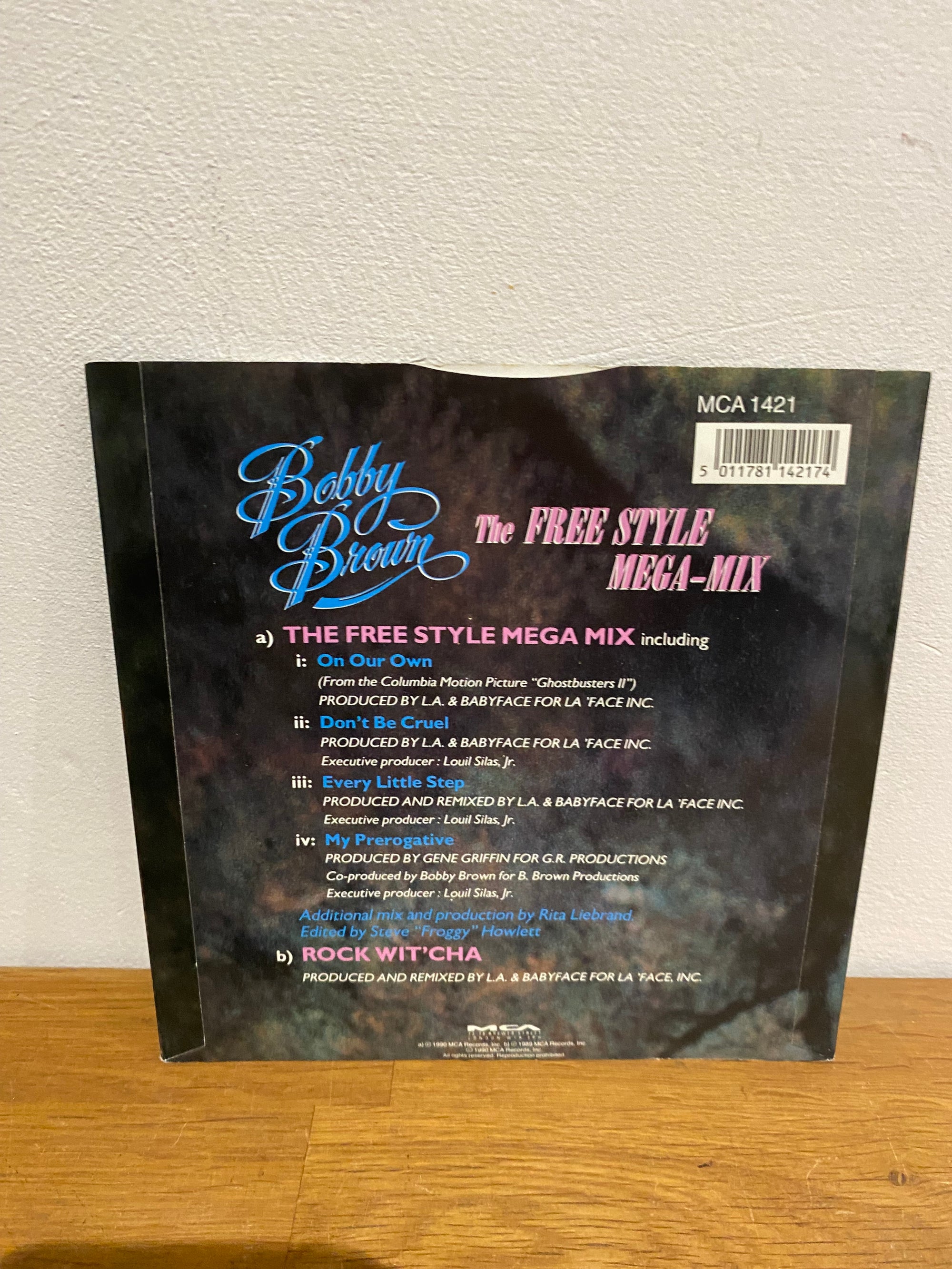 Bobby Brown - Free style mega mix ,  7 inch single, 1990