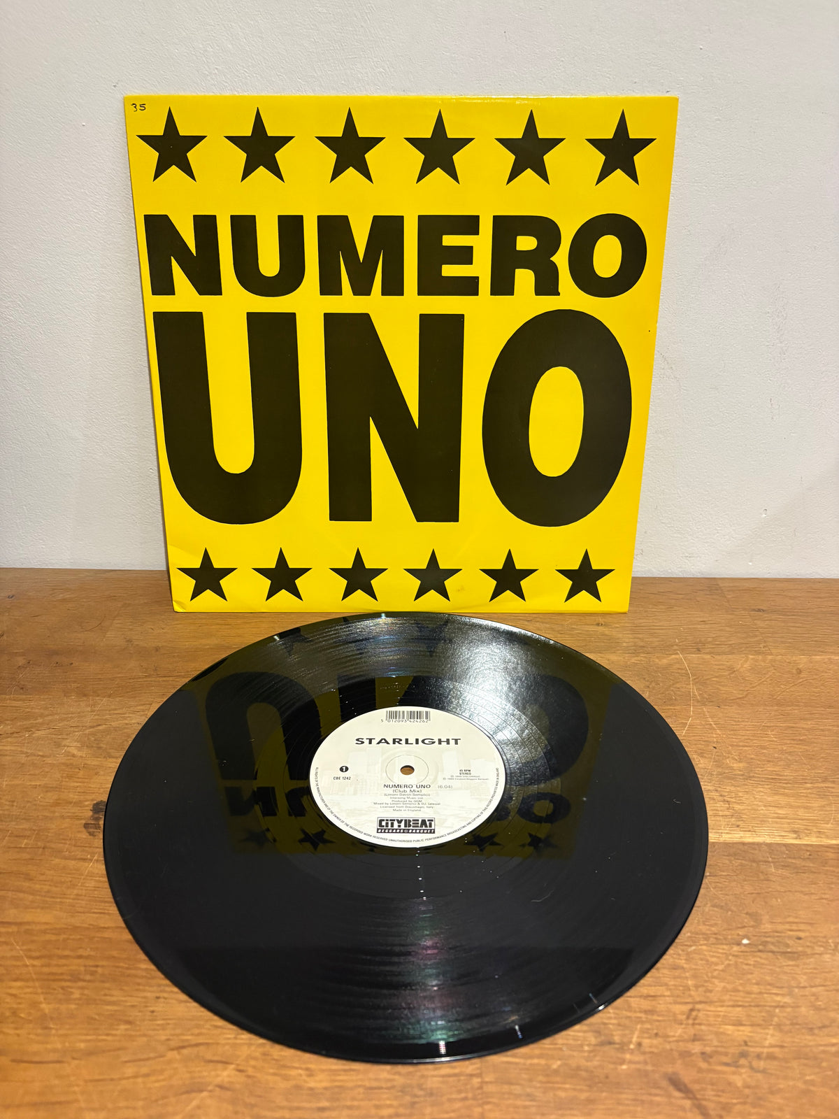Starlight - Numero Uno , 12 inch single. Citybeat 1989.