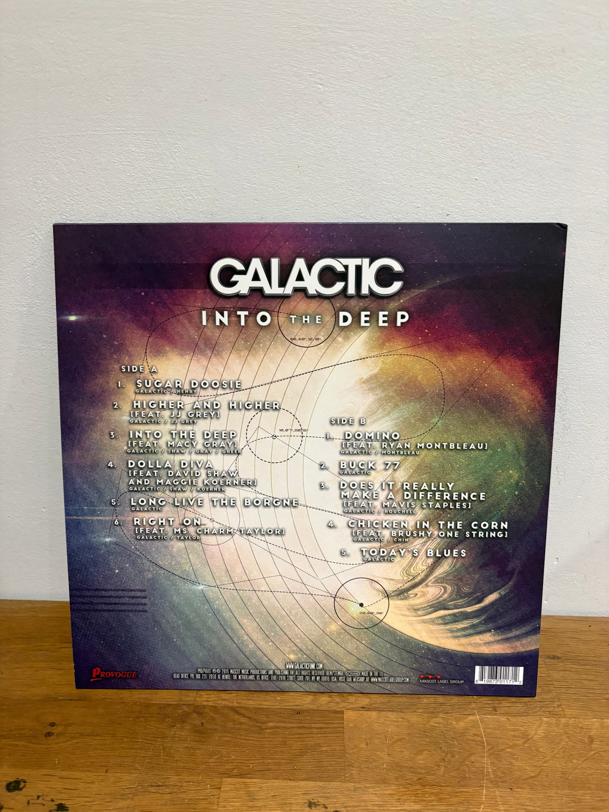 Galactic - Into the deep , LP album, 2015 Mascot Music Productions.