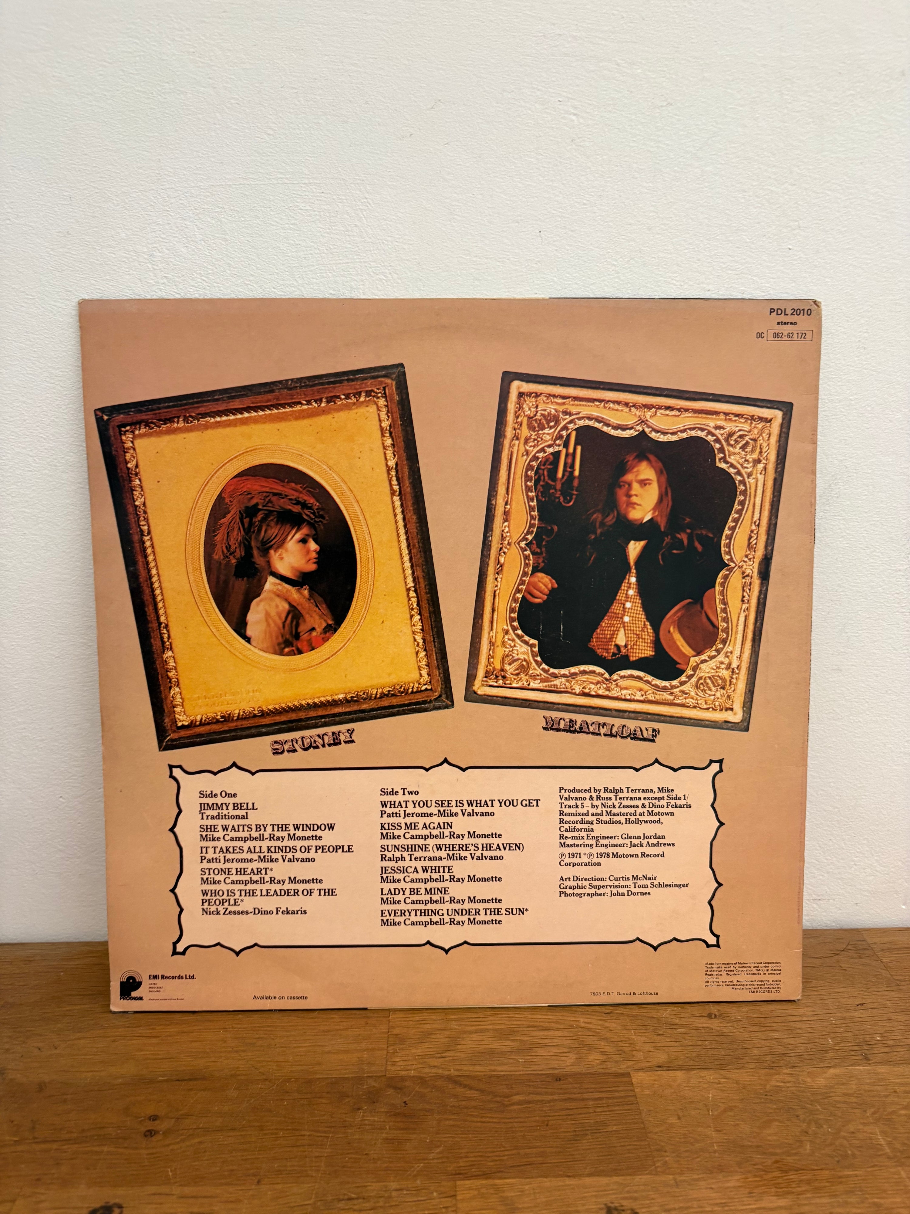 Meatloaf - Featuring Stoney & Meatloaf, LP album, Prodigal 1978 PDL2010.