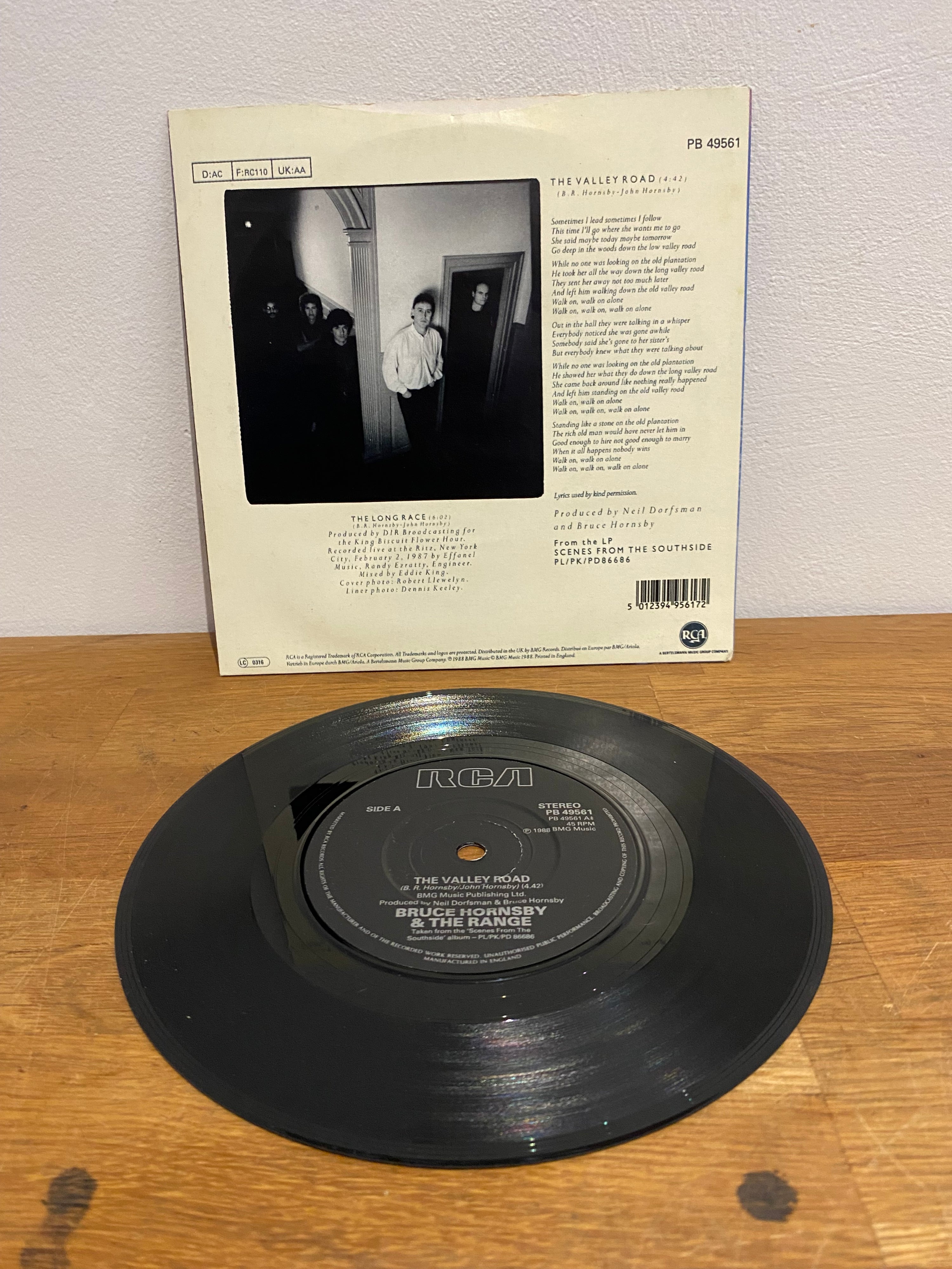 Bruce Hornsby and The Range - The Valley Road , 7” single , 1988 RCA