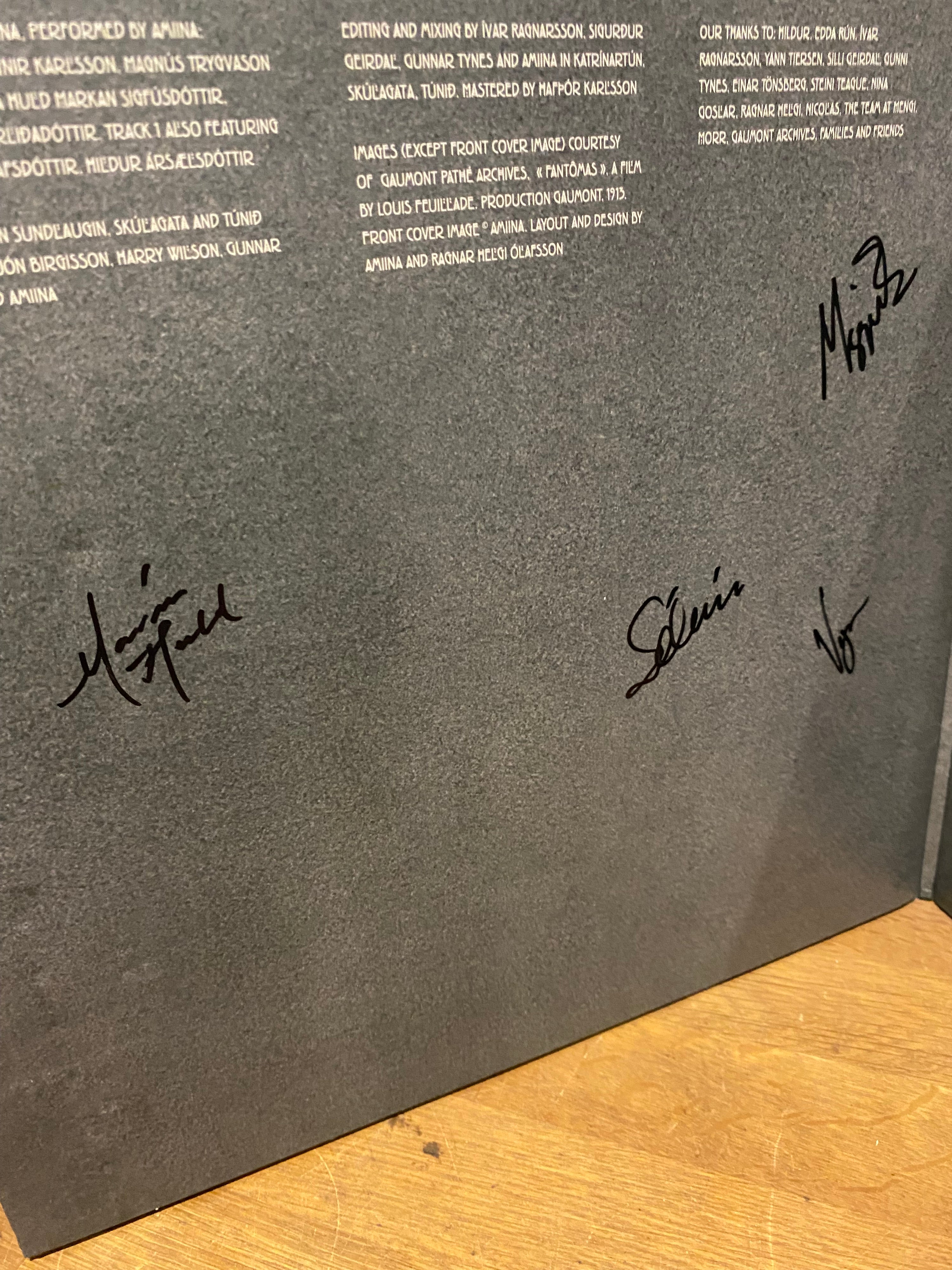 Amiina - Fantomas , double vinyl album . Signed sleeve, Mengi 2016