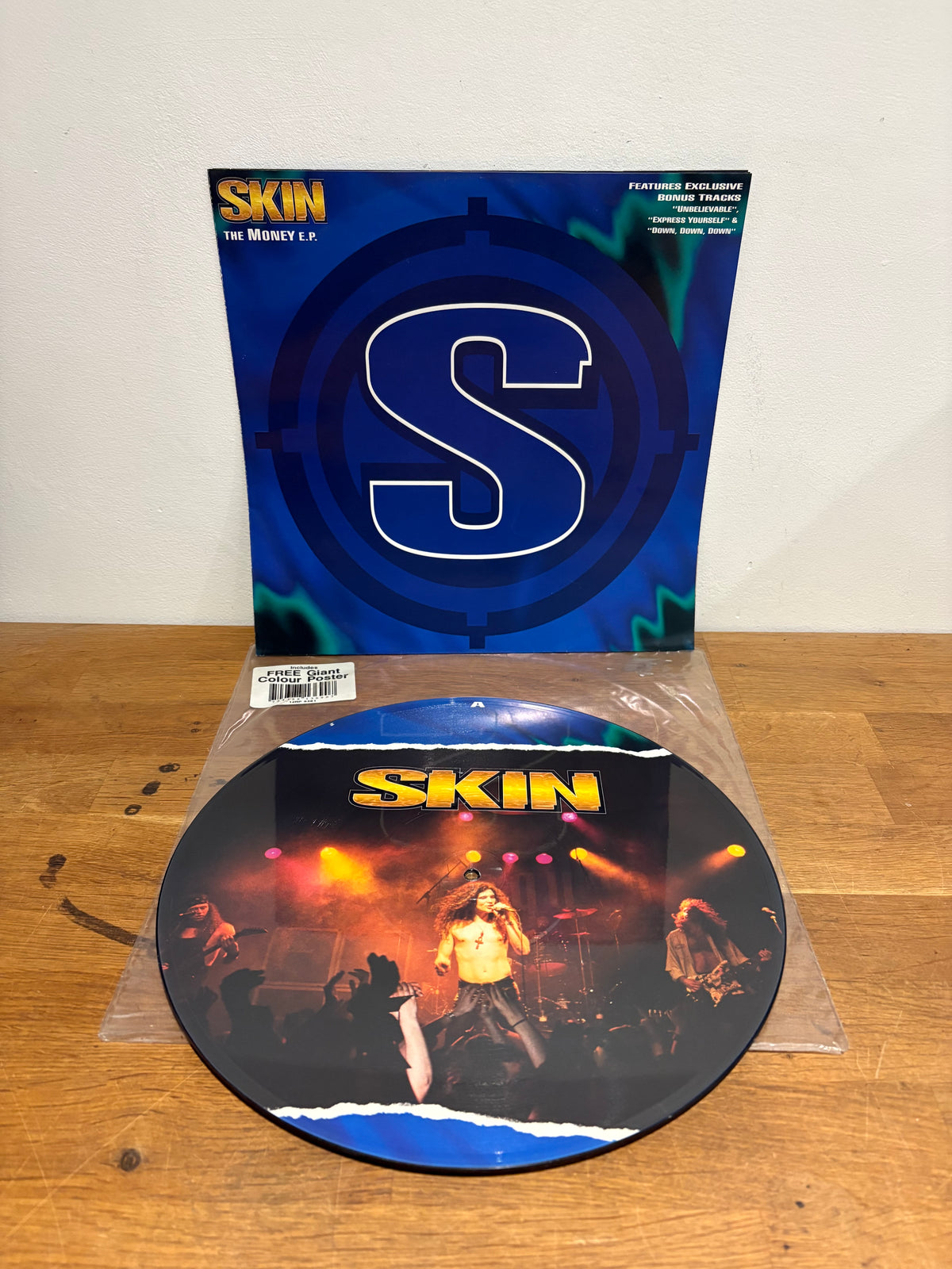 Skin - Money , 12 inch picture disc includes poster , Parlophone 1994.