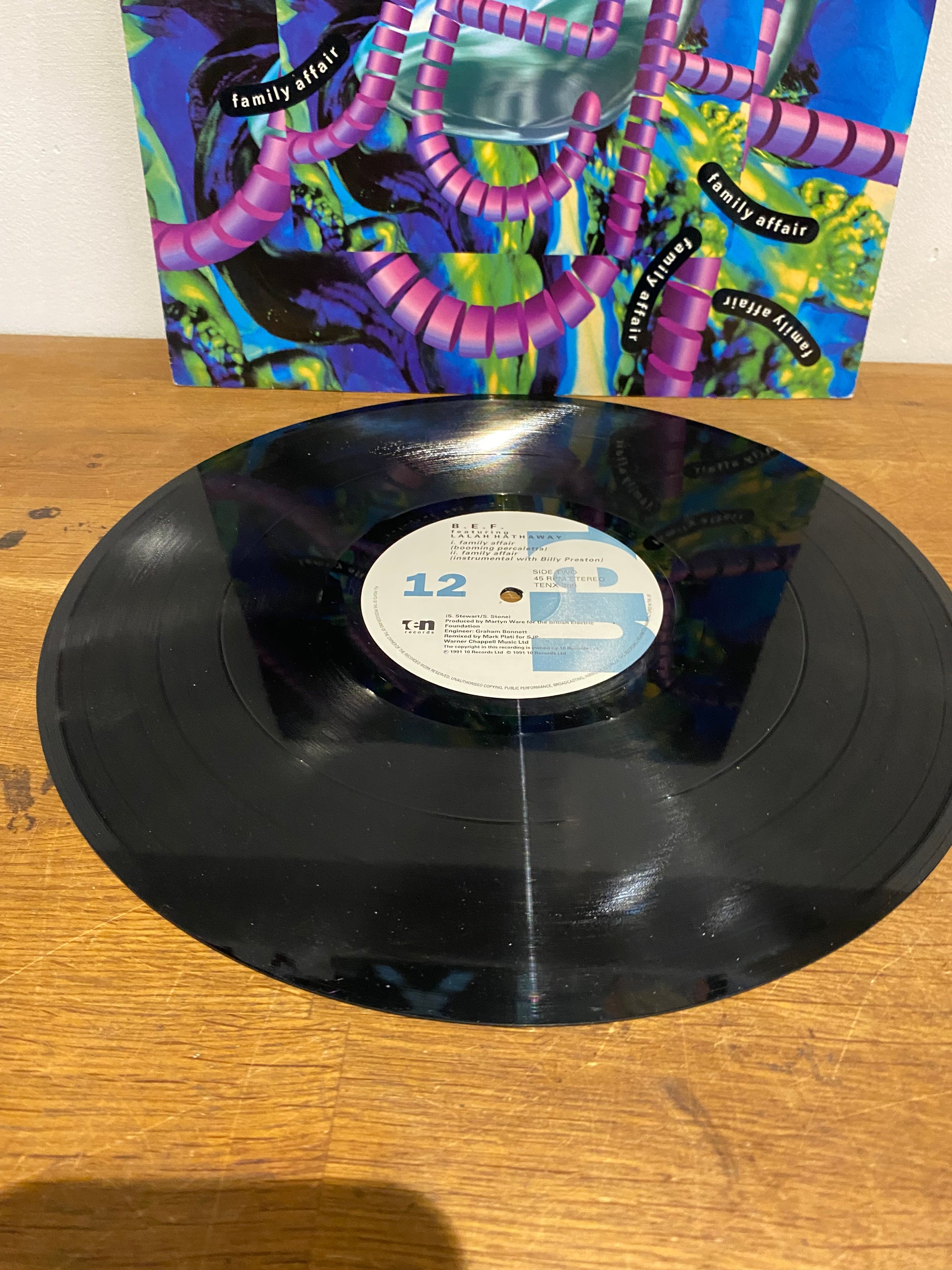 B.E.F. Featuring Lalah Hathaway - Family Affair , 12” single , 1991 ten records