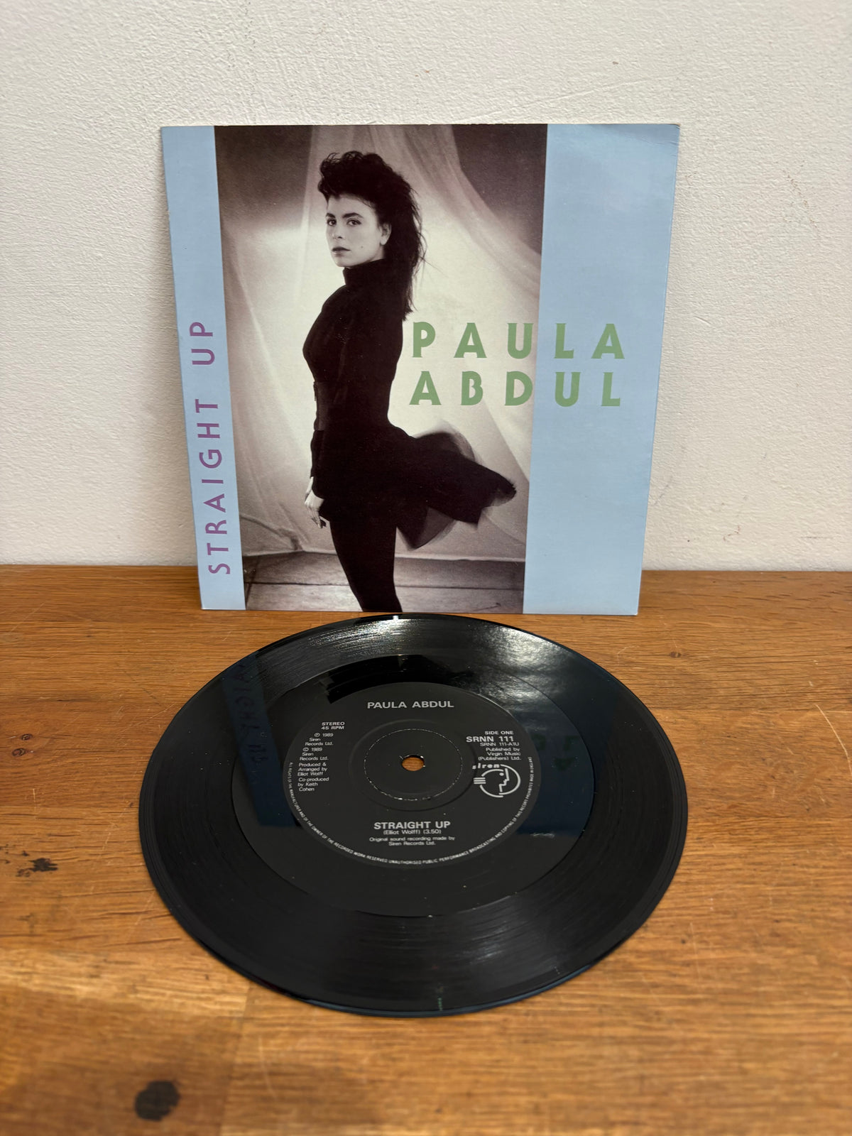 Paula Abdul - Straight Up, 7 inch single, 1989 Siren records.