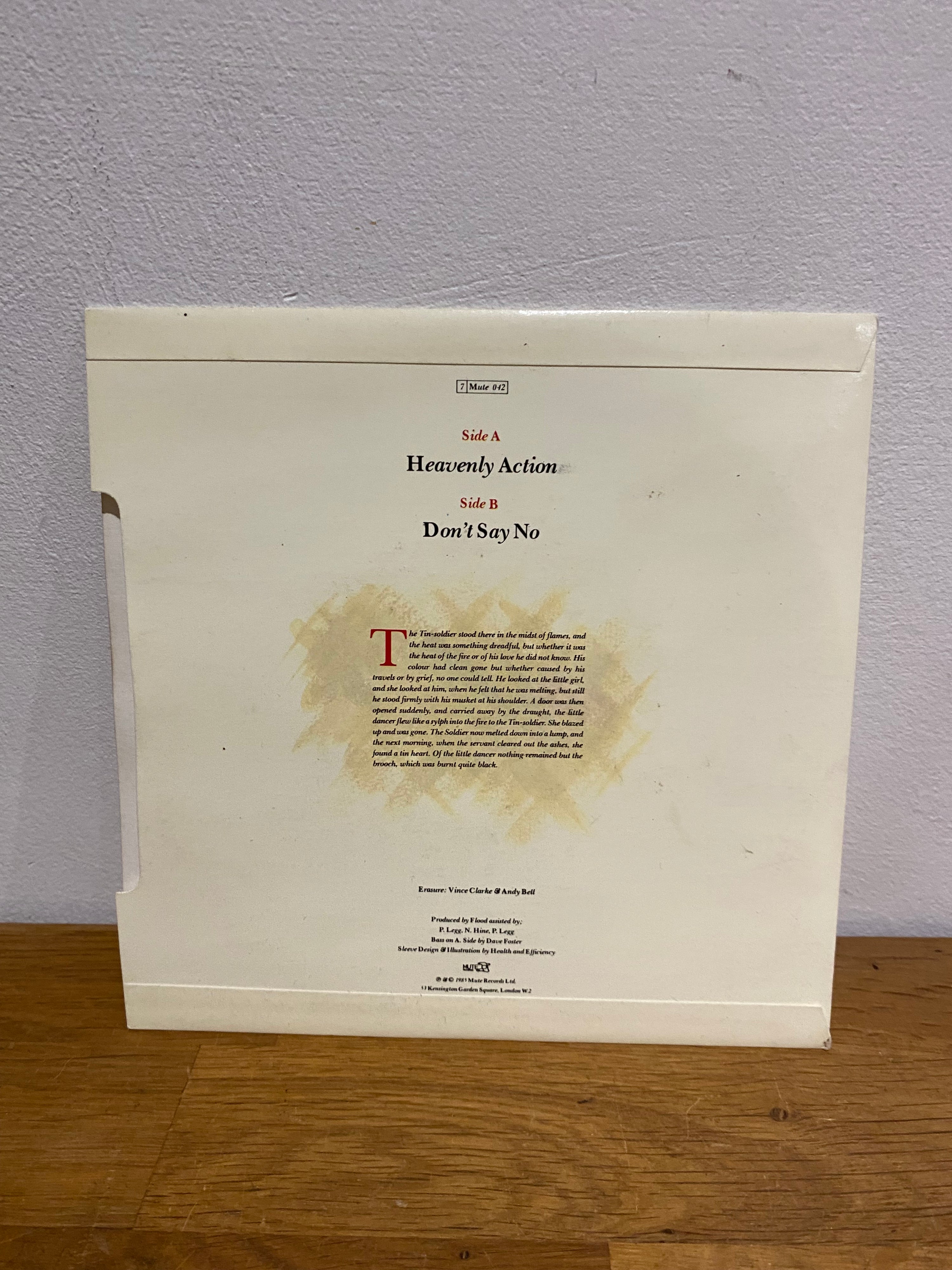 Erasure - Heavenly Action, 7” single, 1985 7Mute042