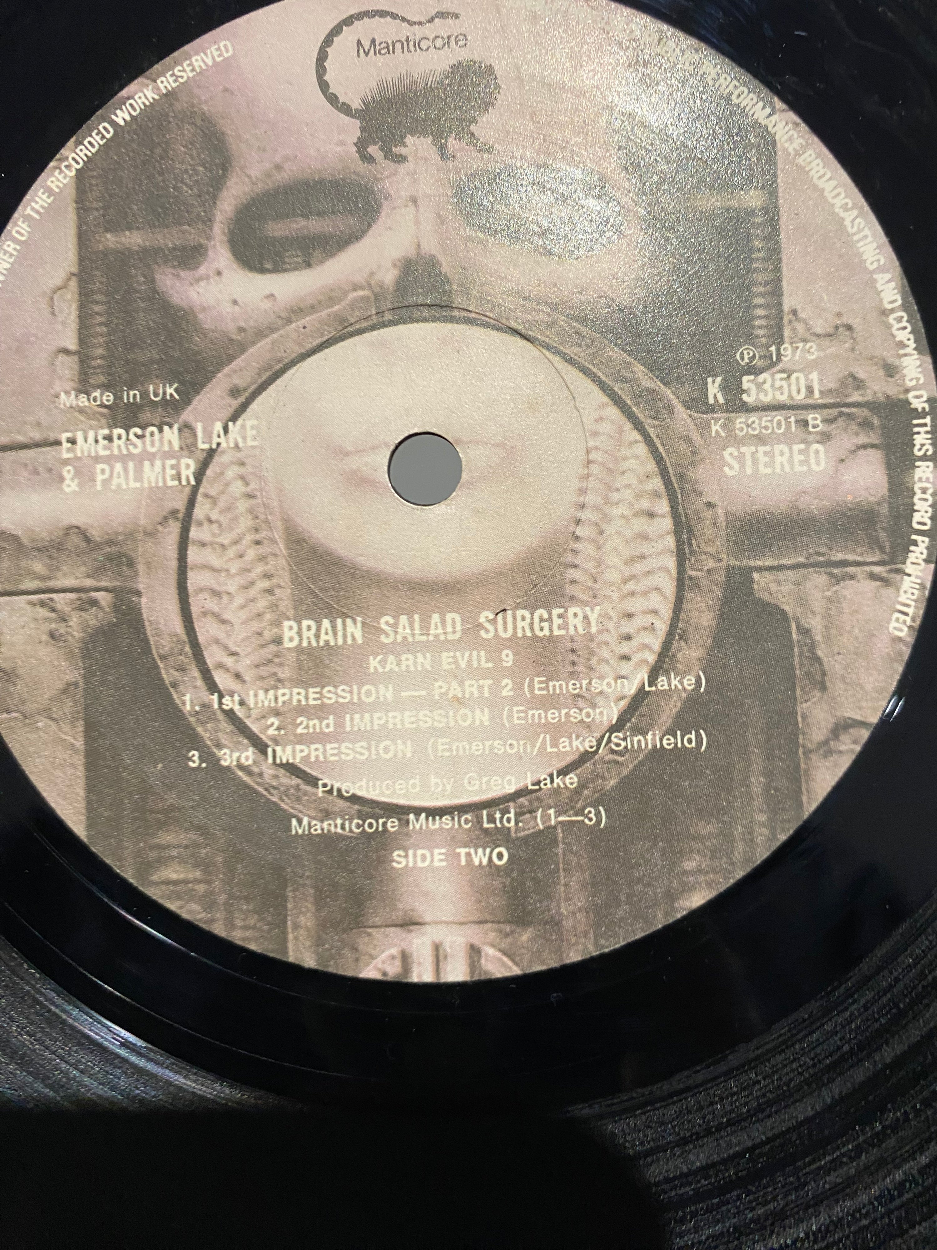 Emerson Lake & Palmer - Brain Salad Surgery, Manticore music 1973, K53501