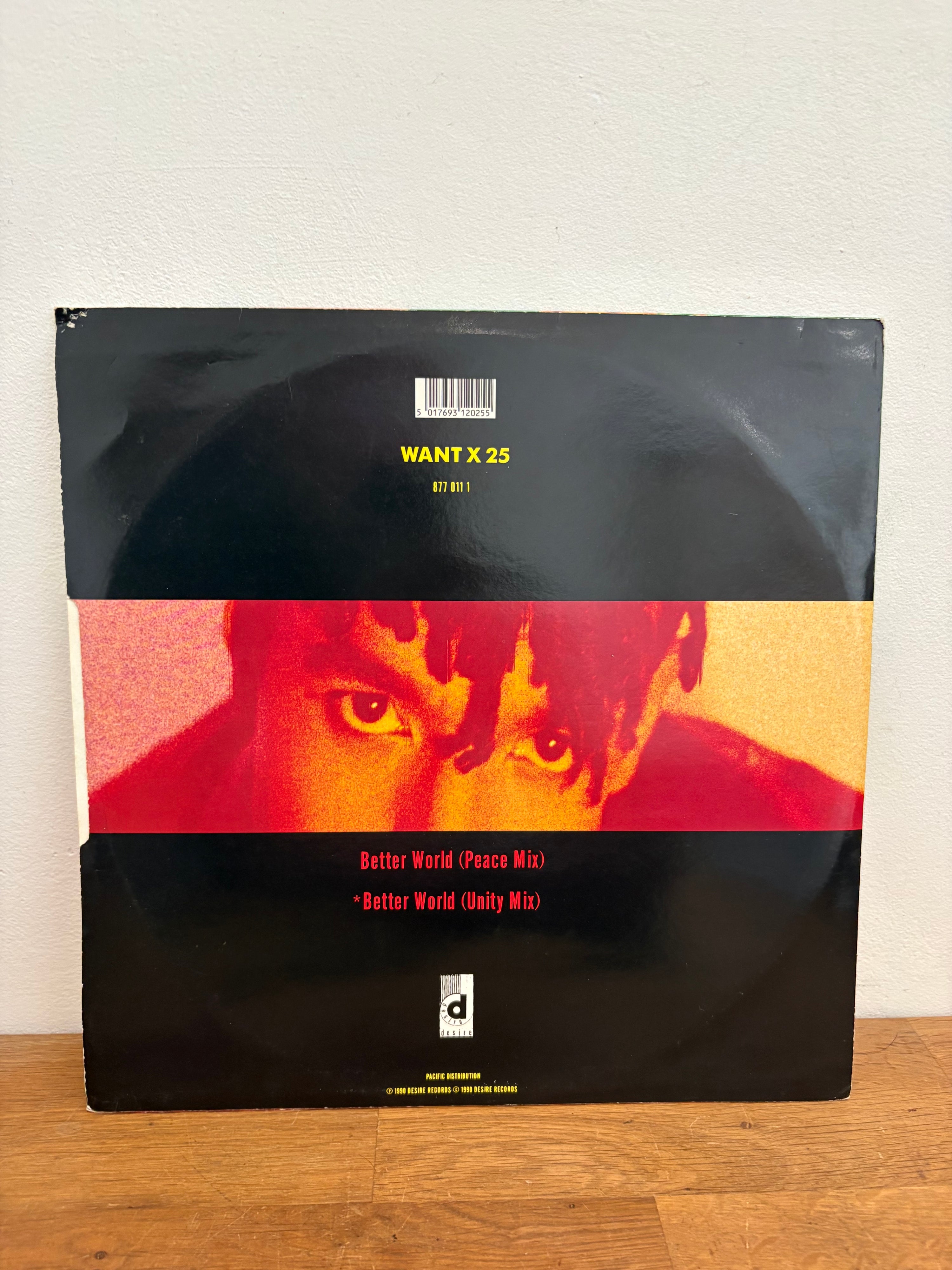 Rebel MC - Better World , 12 inch single , 1990 Desire Records.