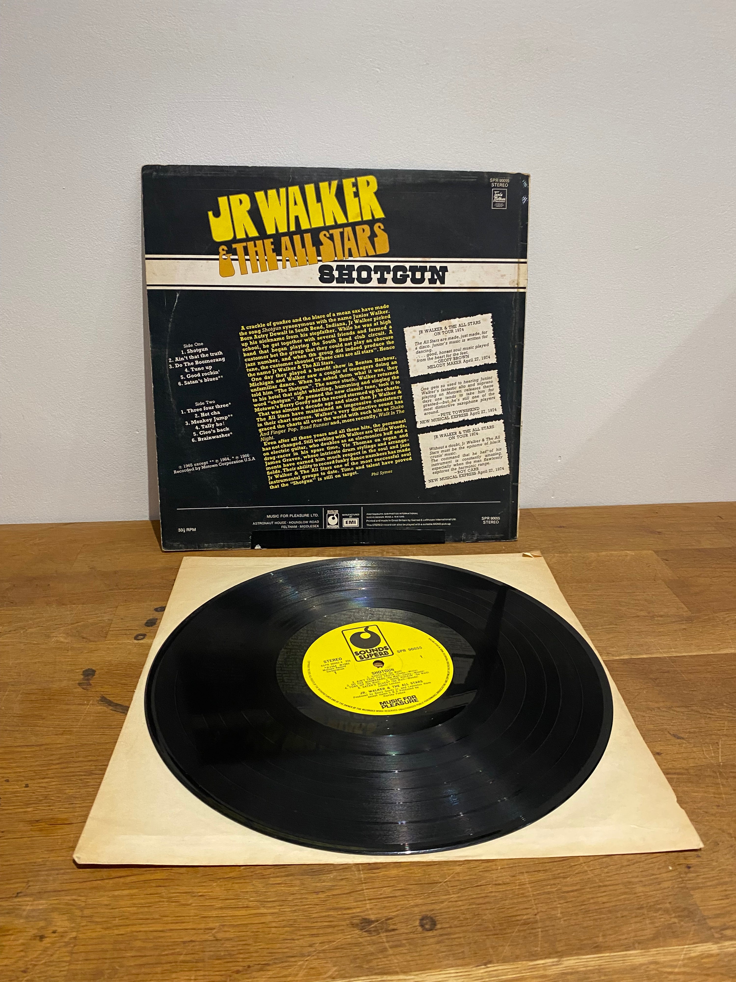 Jr. Walker & The All Stars – Shotgun LP vinyl album, classic Motown soul release available at Woody’s Record Store UK.
