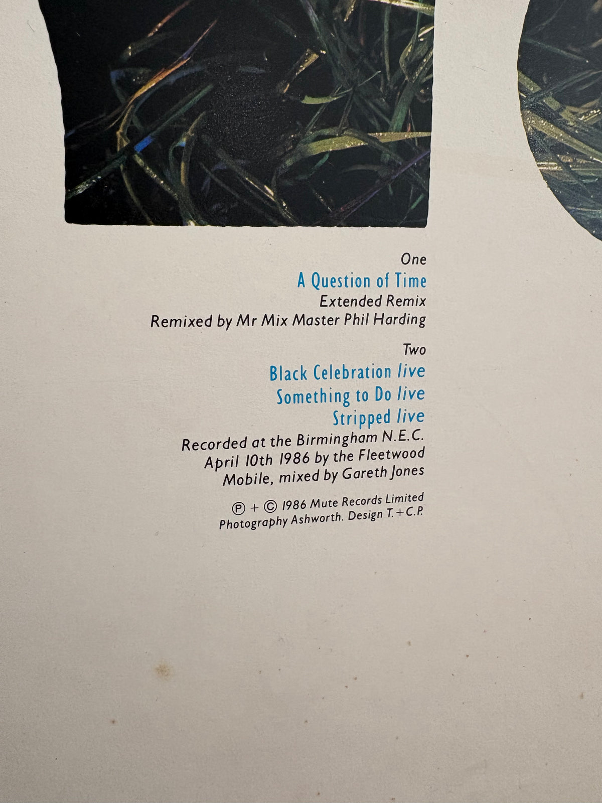 Depeche Mode - A Question of Time , 12 inch single, 1986 , 12 BONG 12.