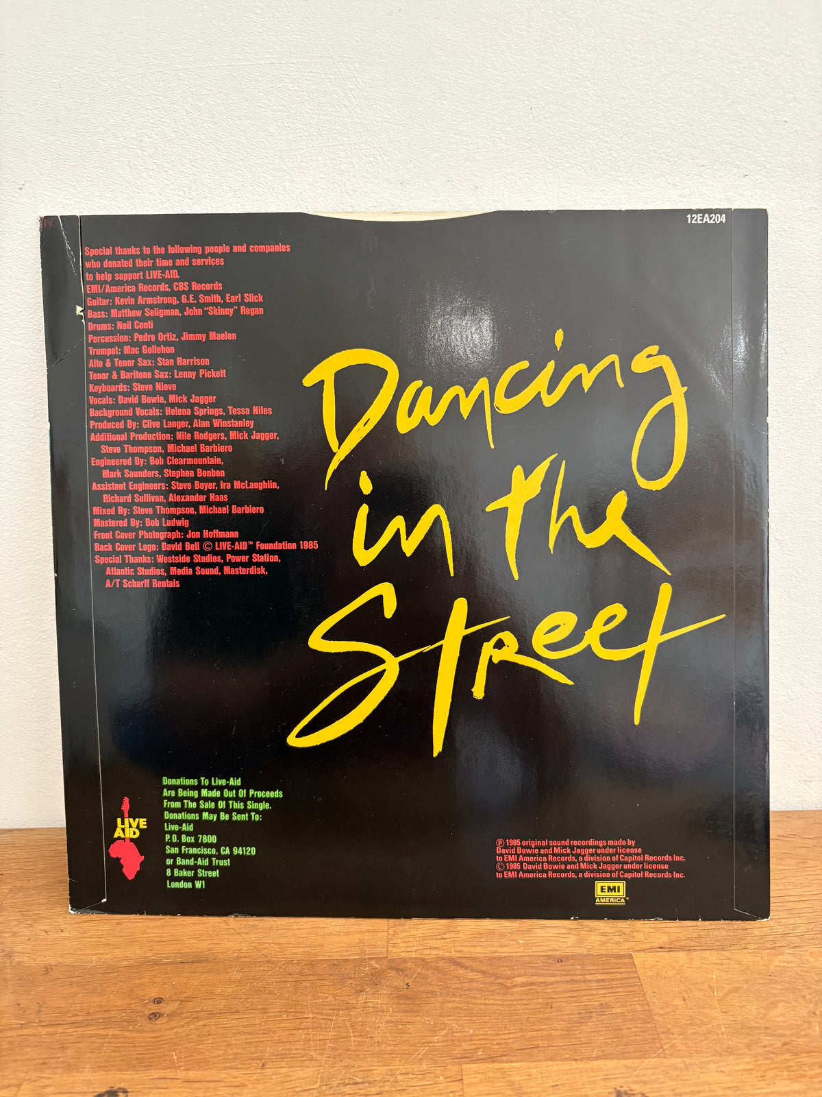 David Bowie and Mick Jagger - Dancing in the street, 12 inch single .1985 EMI