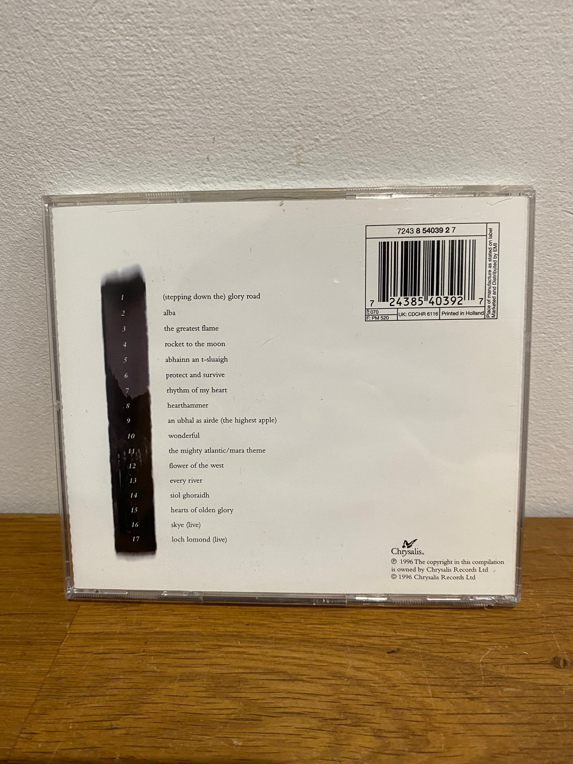 Runrig - Long Distance. The best of, cd album ,Chrysalis 1996