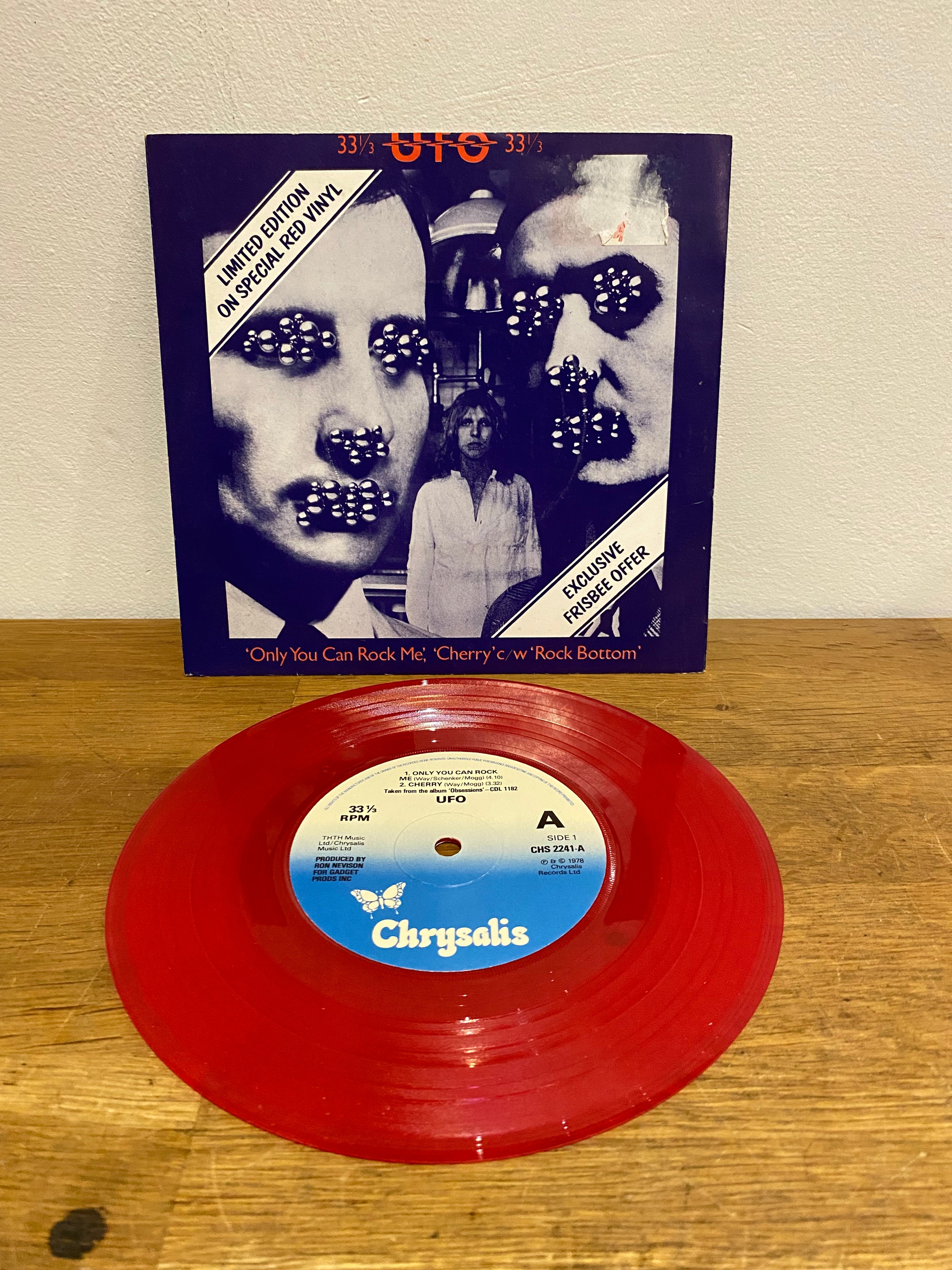 UFO - Only You Can Rock Me 7" Single Red Vinyl Limited Edition (1979)