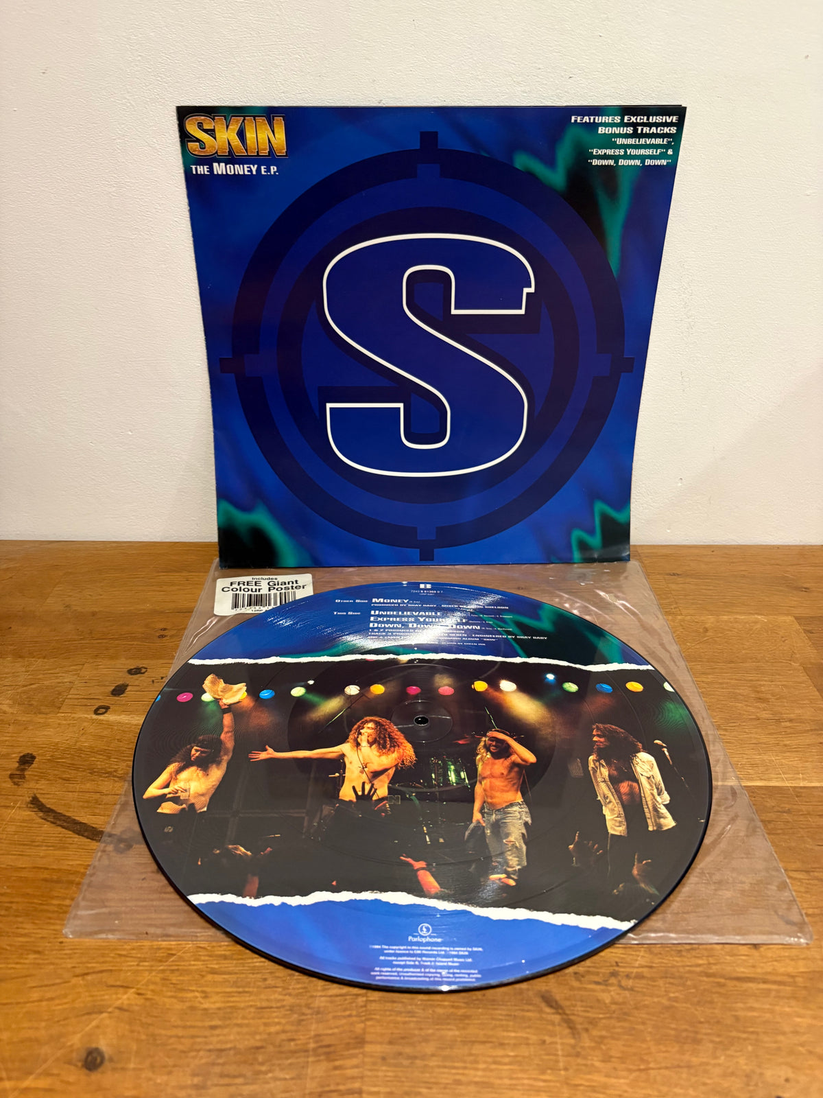 Skin - Money , 12 inch picture disc includes poster , Parlophone 1994.