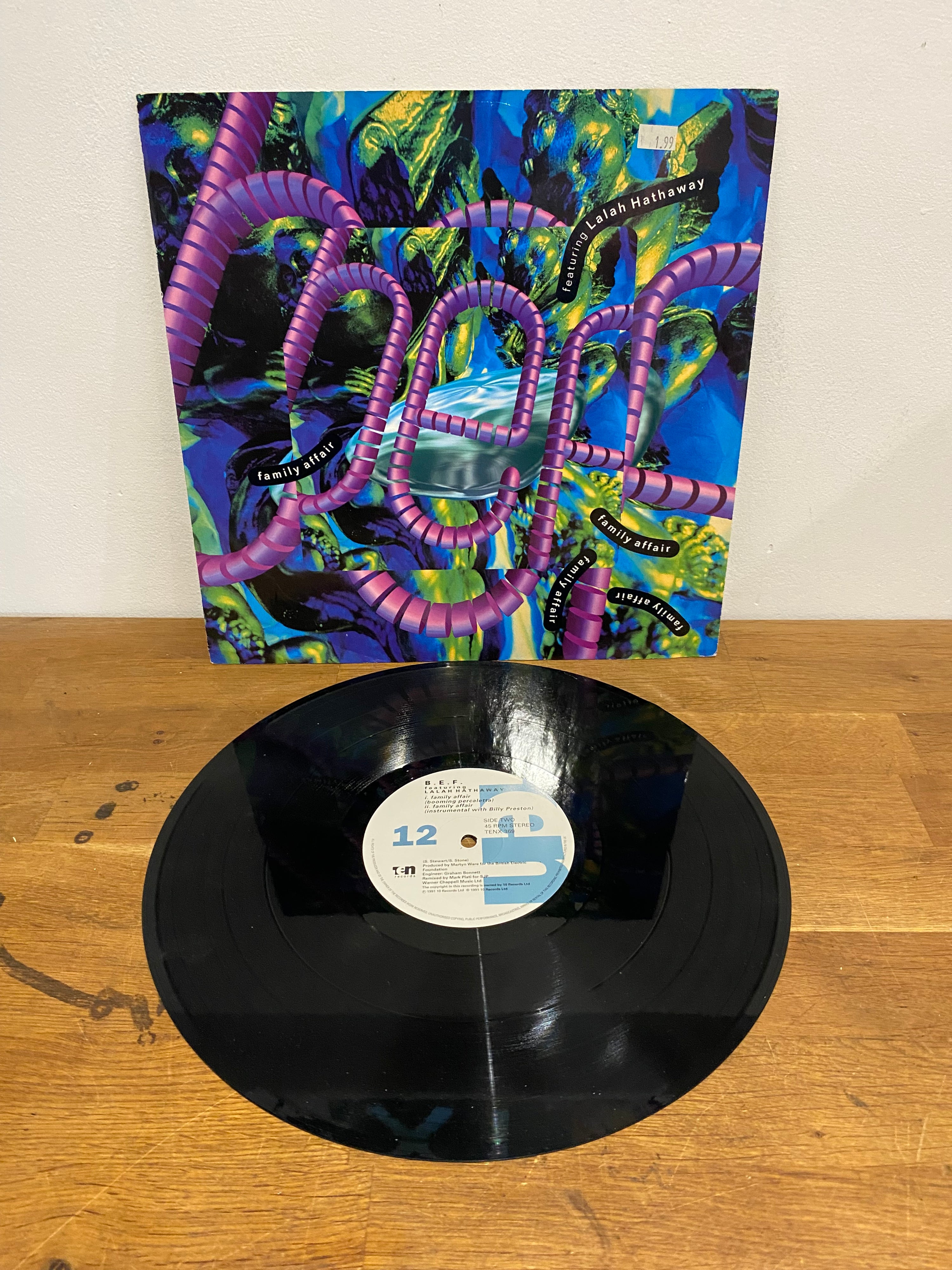 B.E.F. Featuring Lalah Hathaway - Family Affair , 12” single , 1991 ten records