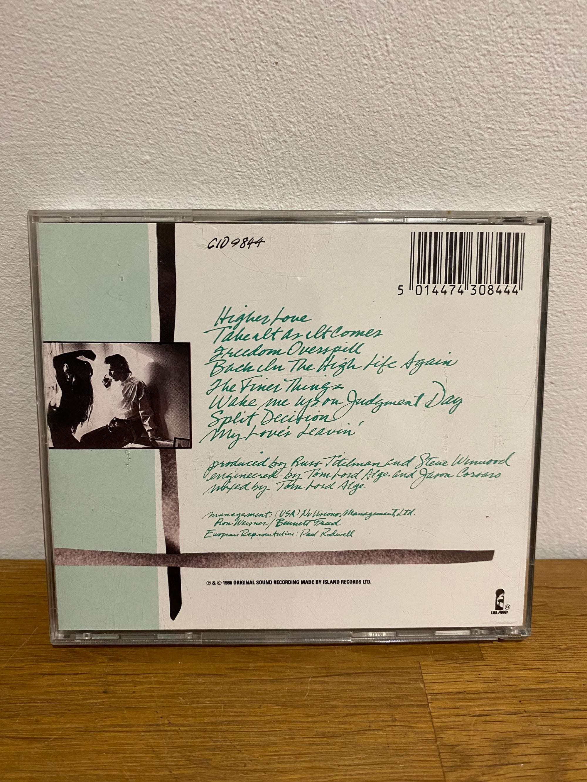 Steve Winwood - Back in the high life , cd album 1986