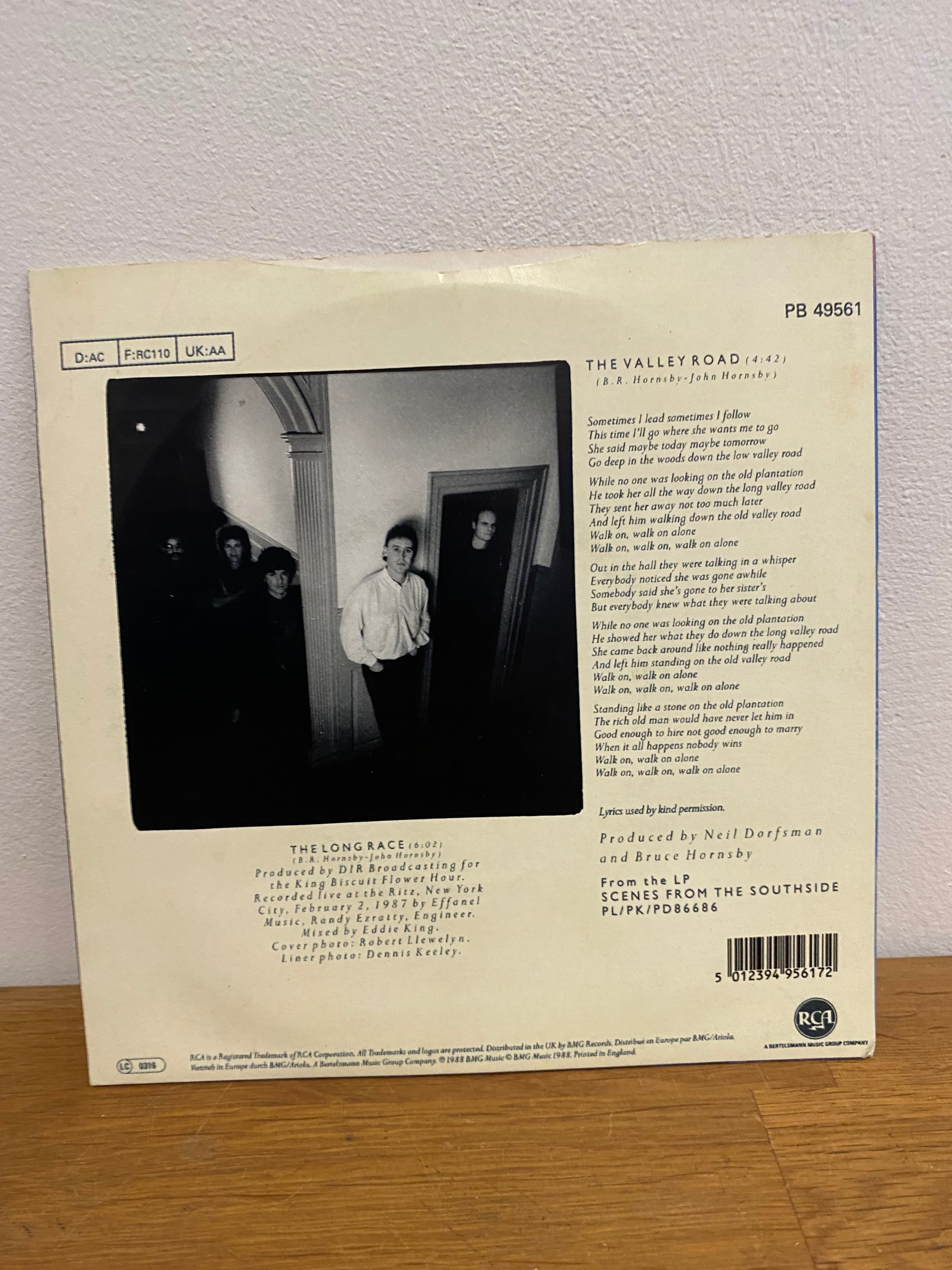 Bruce Hornsby and The Range - The Valley Road , 7” single , 1988 RCA