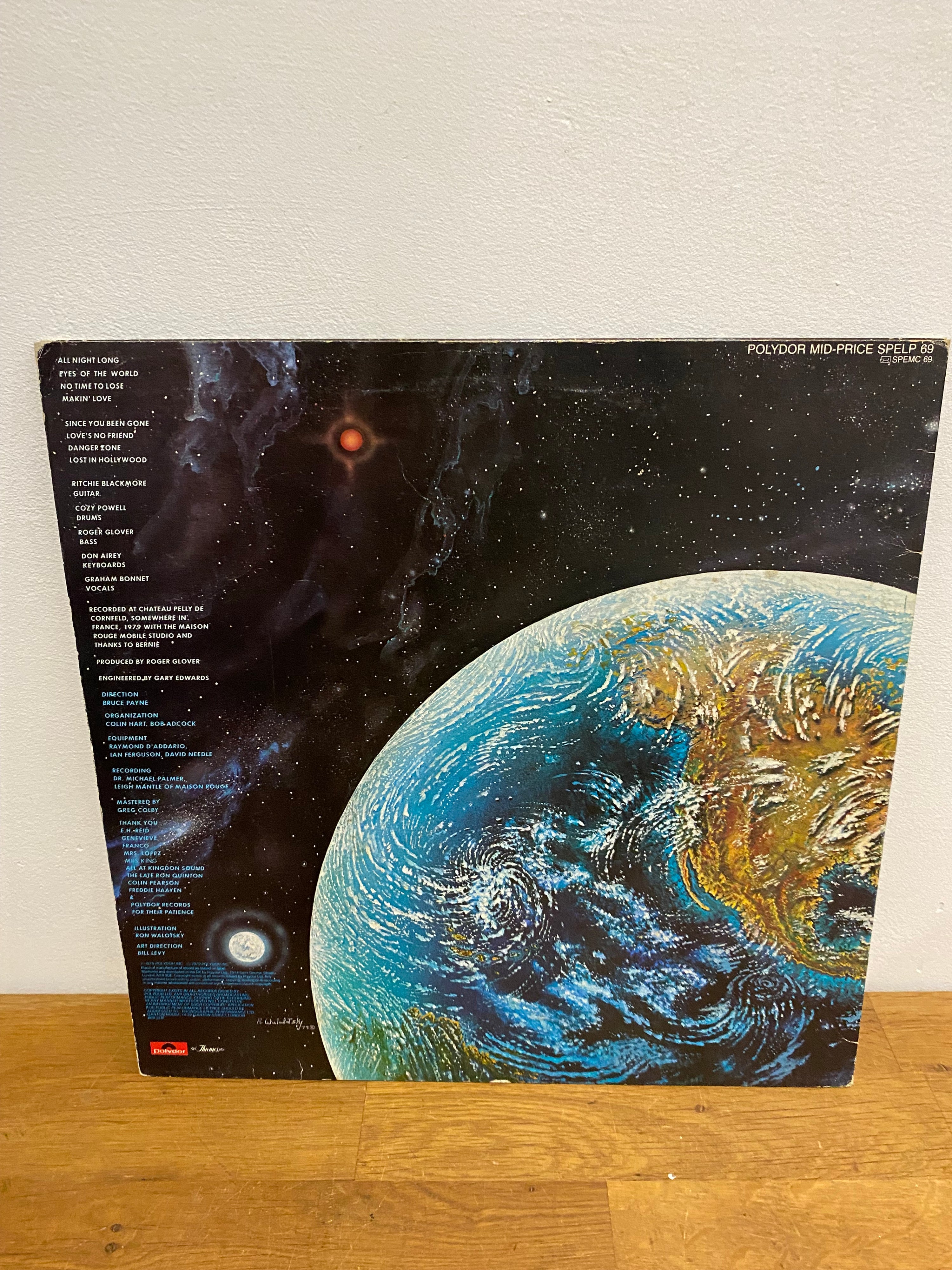 Rainbow – Down to Earth LP vinyl album on Polydor Records, classic rock release available at Woody’s Record Store UK.