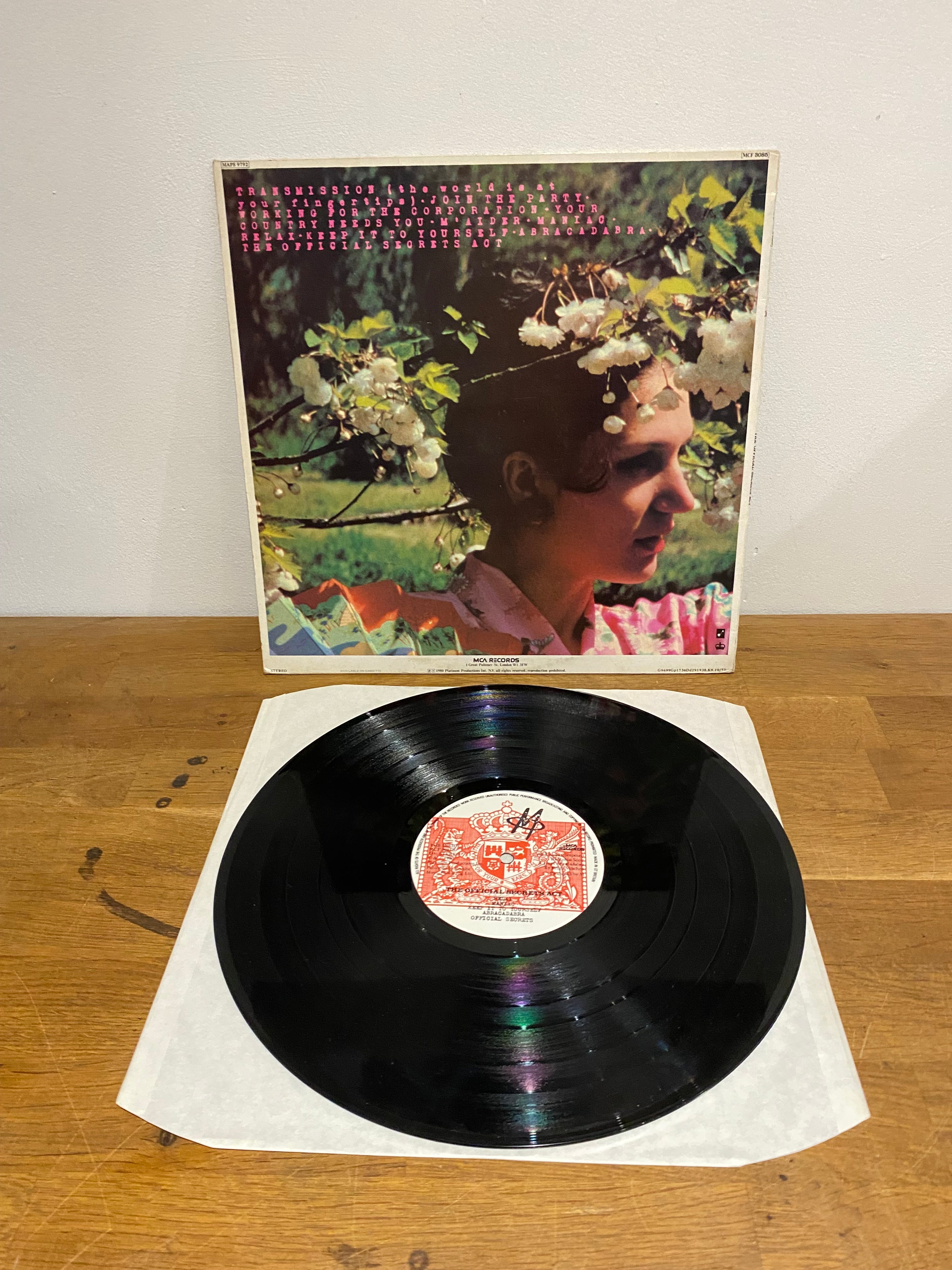 M - Official Secrets Act , 12” album, MCA records , MCF3085 , 1980