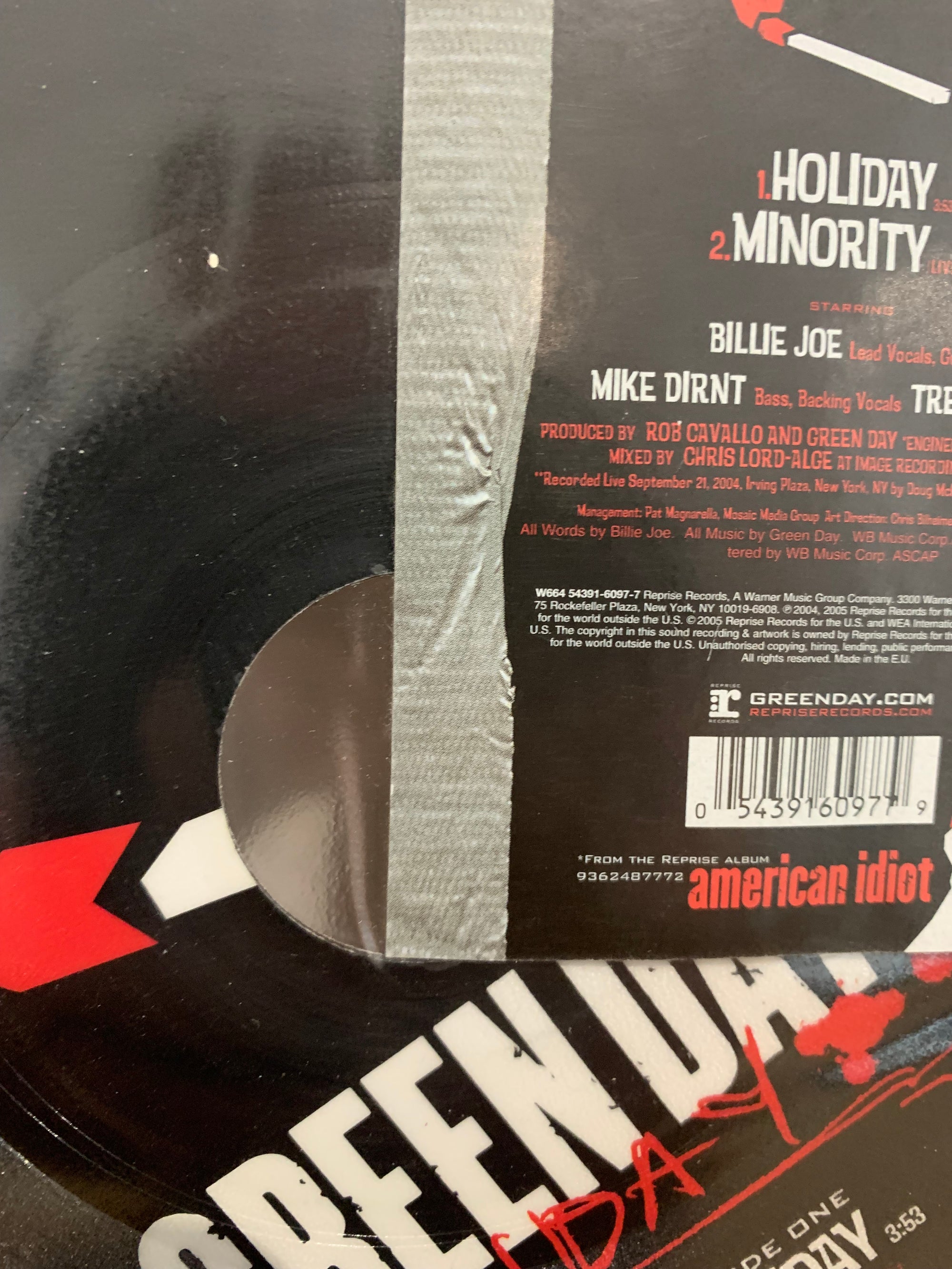 Green Day - Holiday, 7” picture disc, 2004.