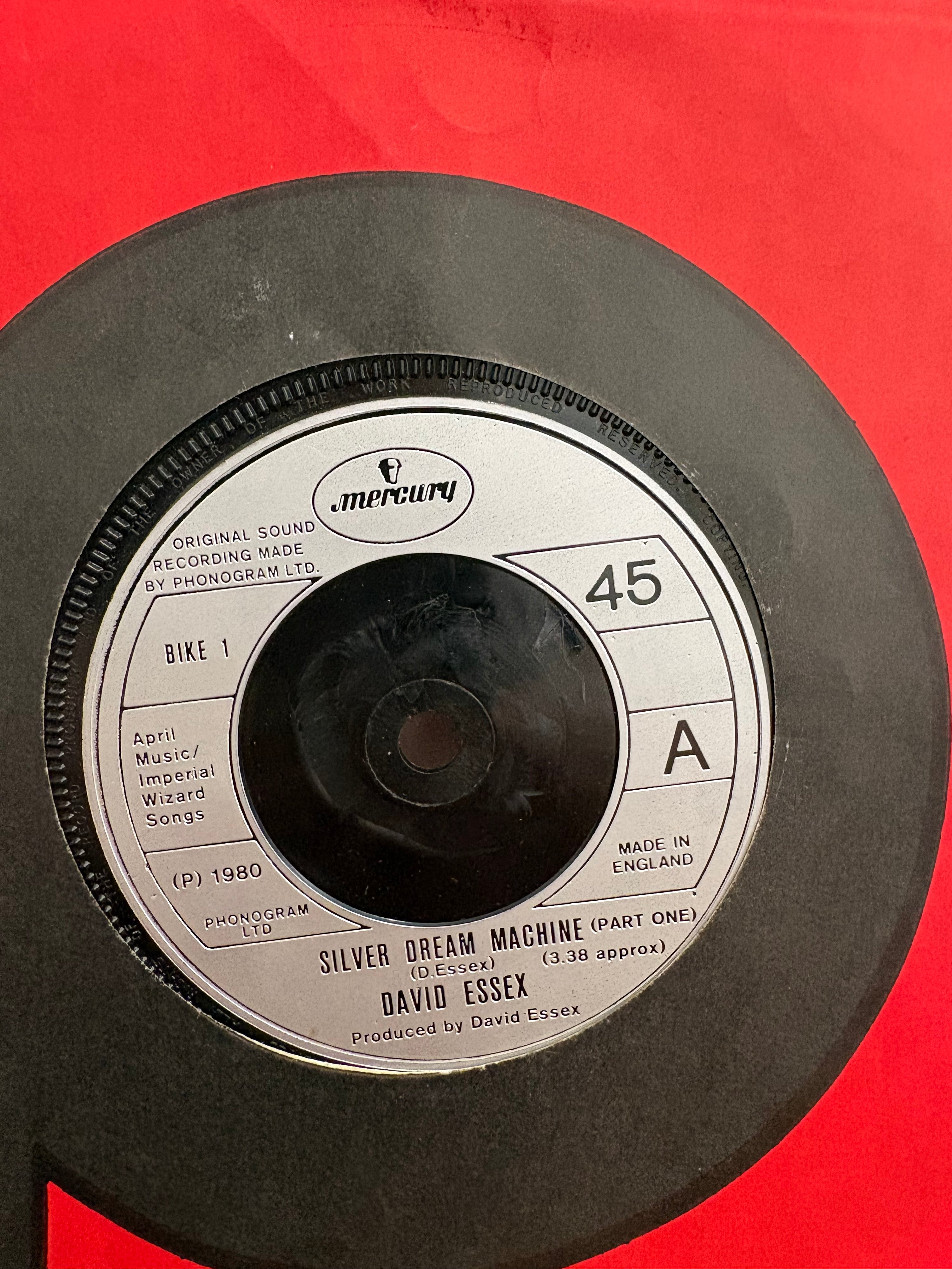 David Essex - Silver dream machine , 7 inch single, Mercury 1980.