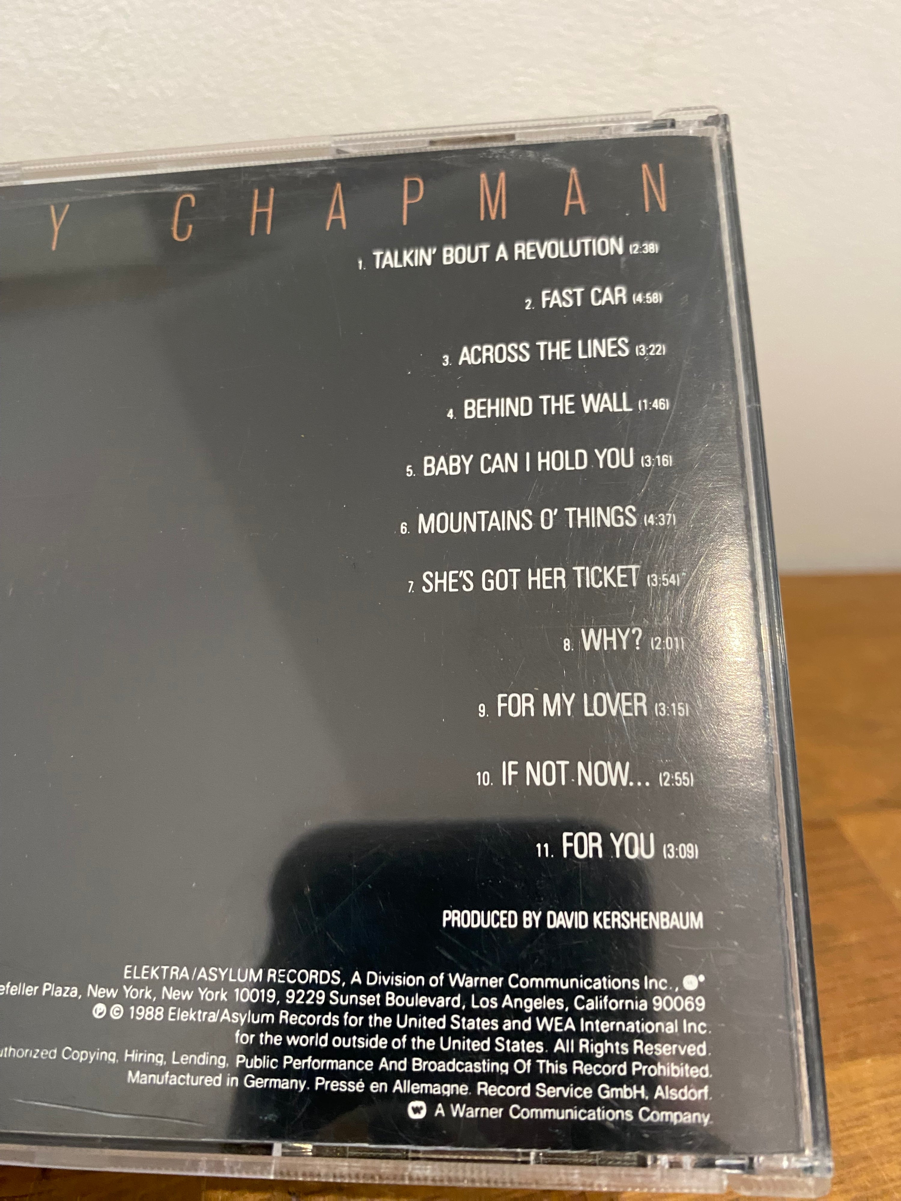 Tracy Chapman , self titled cd album , 1988 DDD