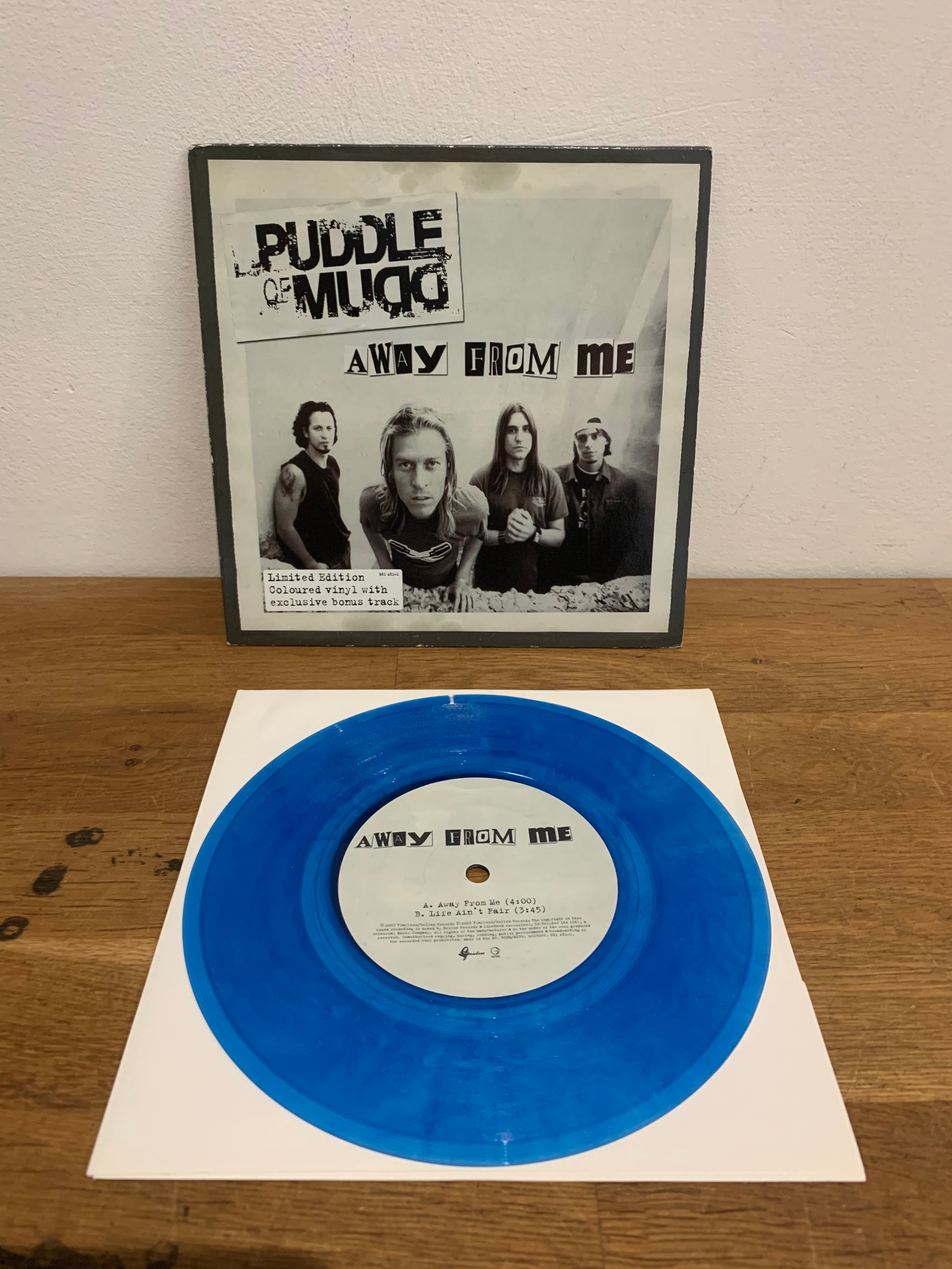 Puddle of Mudd - Away from me , 7” limited edition coloured vinyl.
