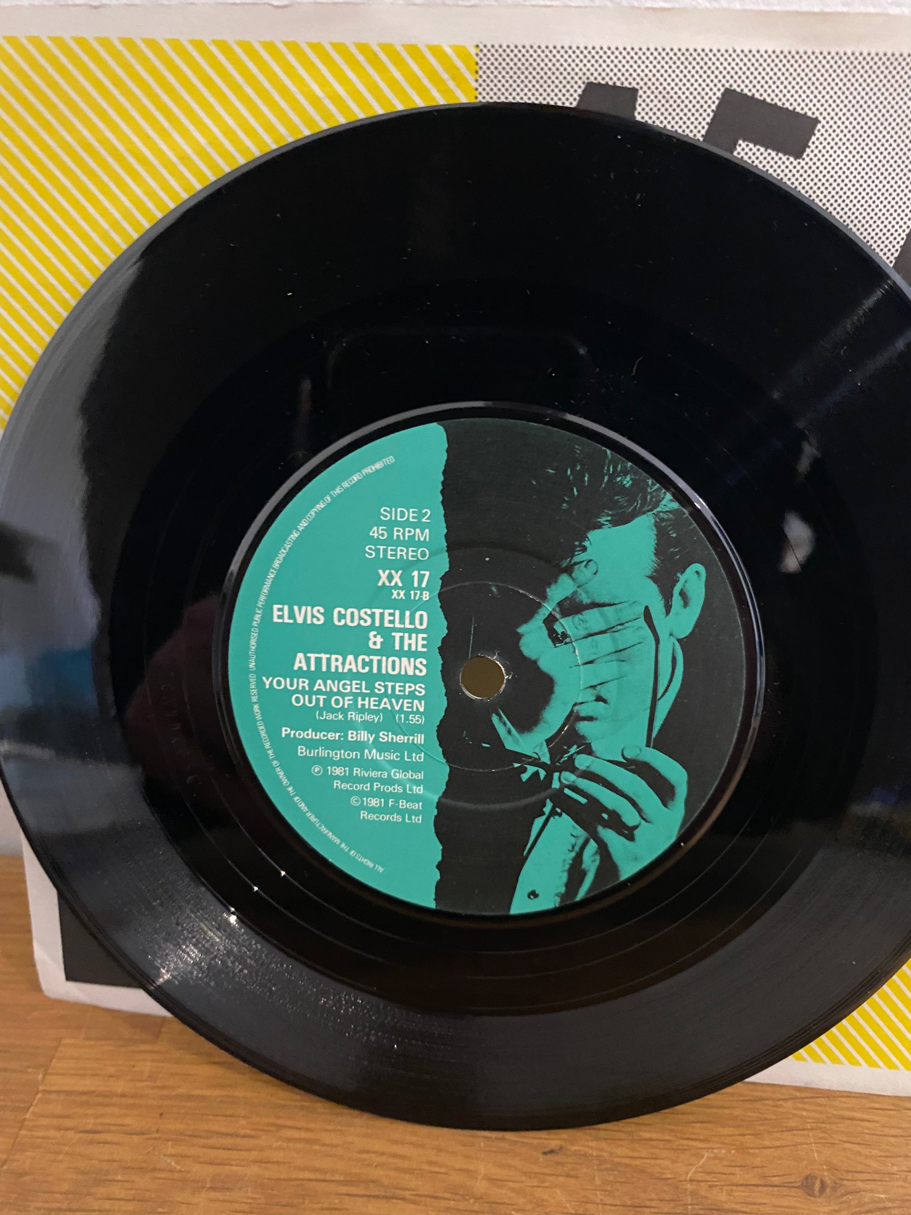 Elvis Costello & The Attractions - Good year for the roses , 7” single .