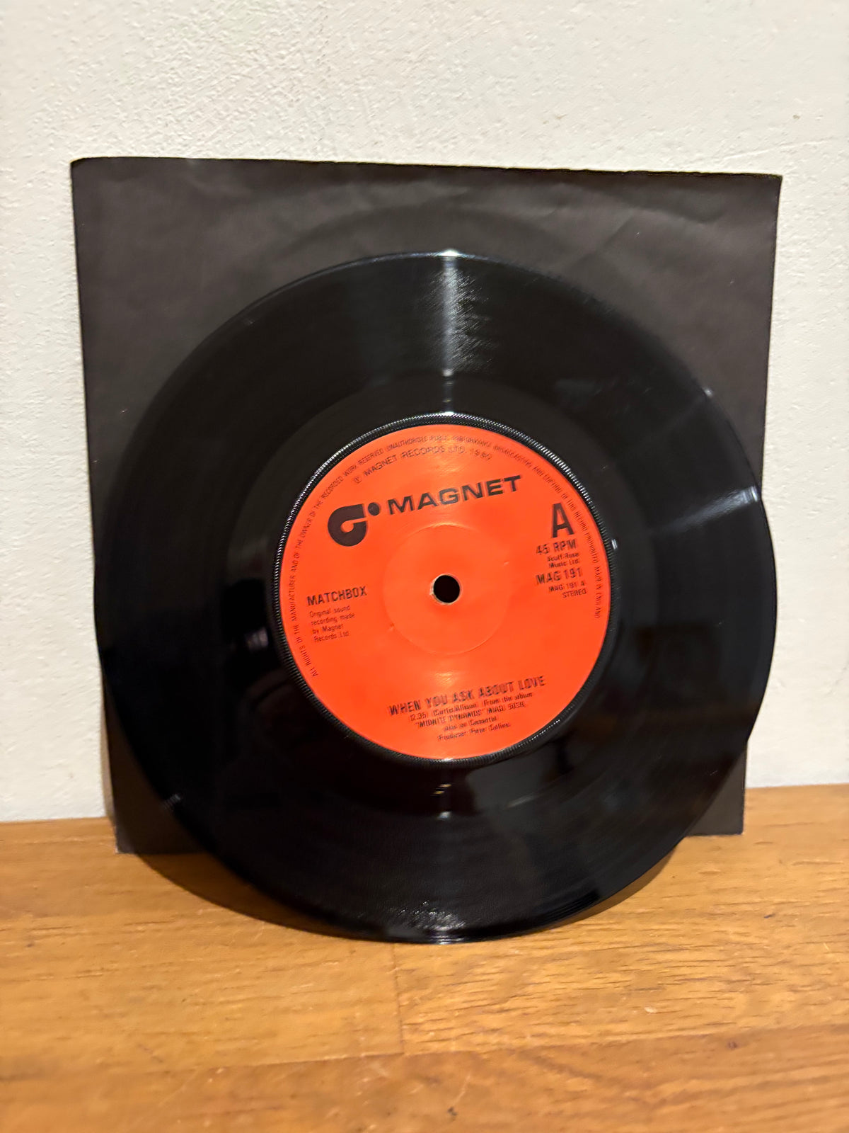Matchbox - when you ask about love . 7 inch single, Magnet records 1980.