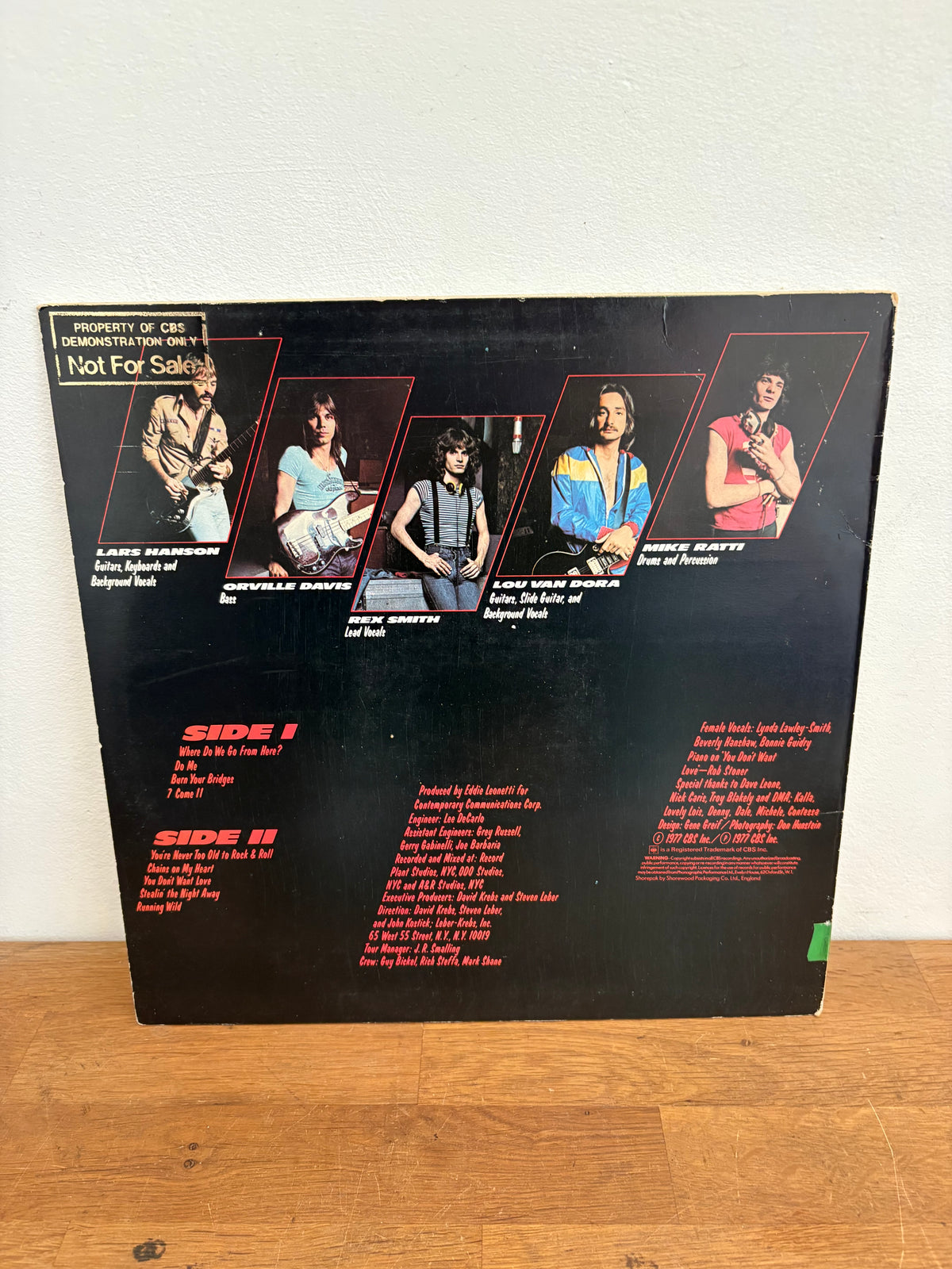 Rex - Where do we go from here? , Vinyl Lp Album , 1977, Property of CBS , Demo only