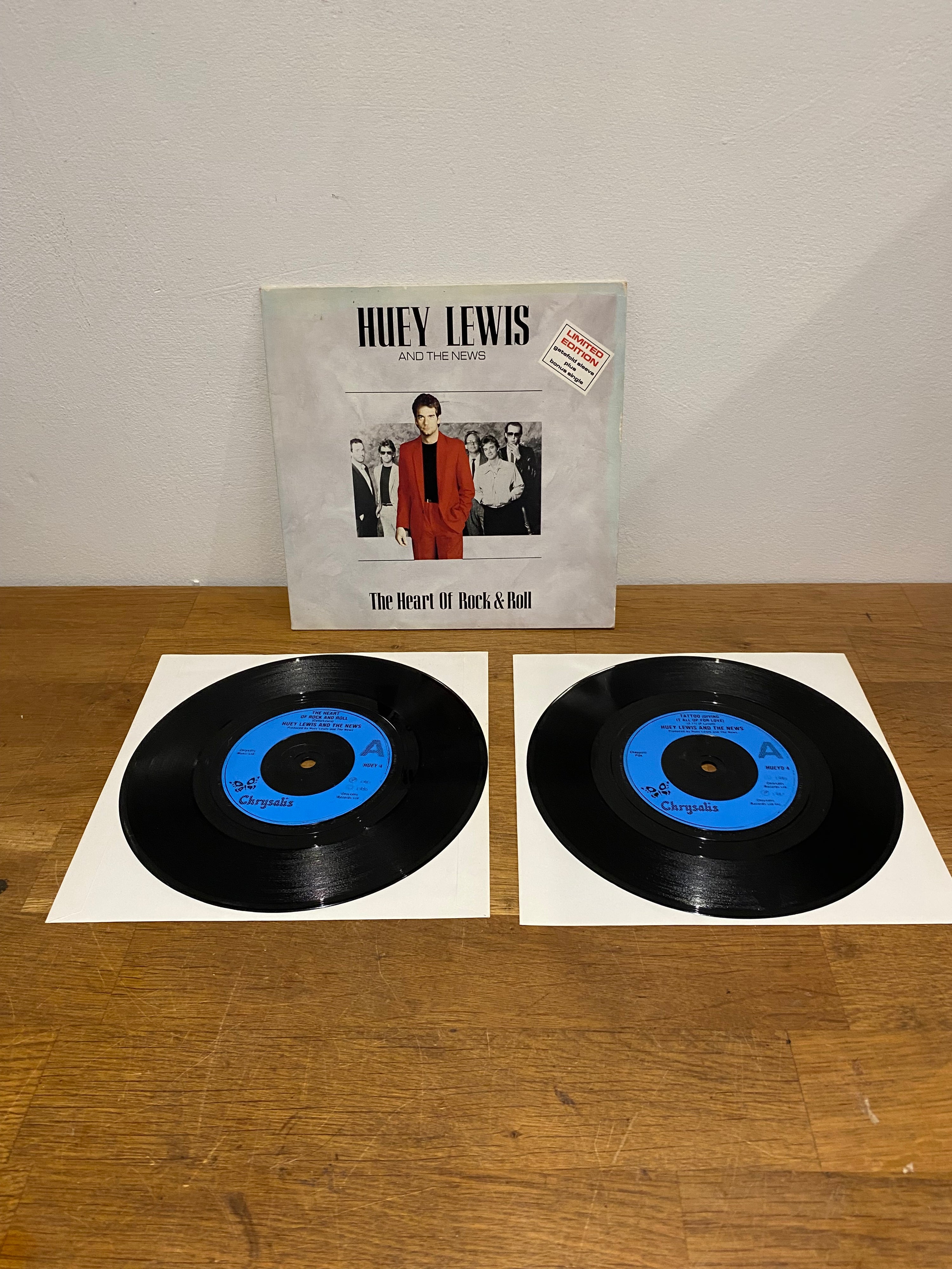 Huey Lewis and The News - The Heart of Rock & Roll, limited edition gatefold sleeve plus bonus single.