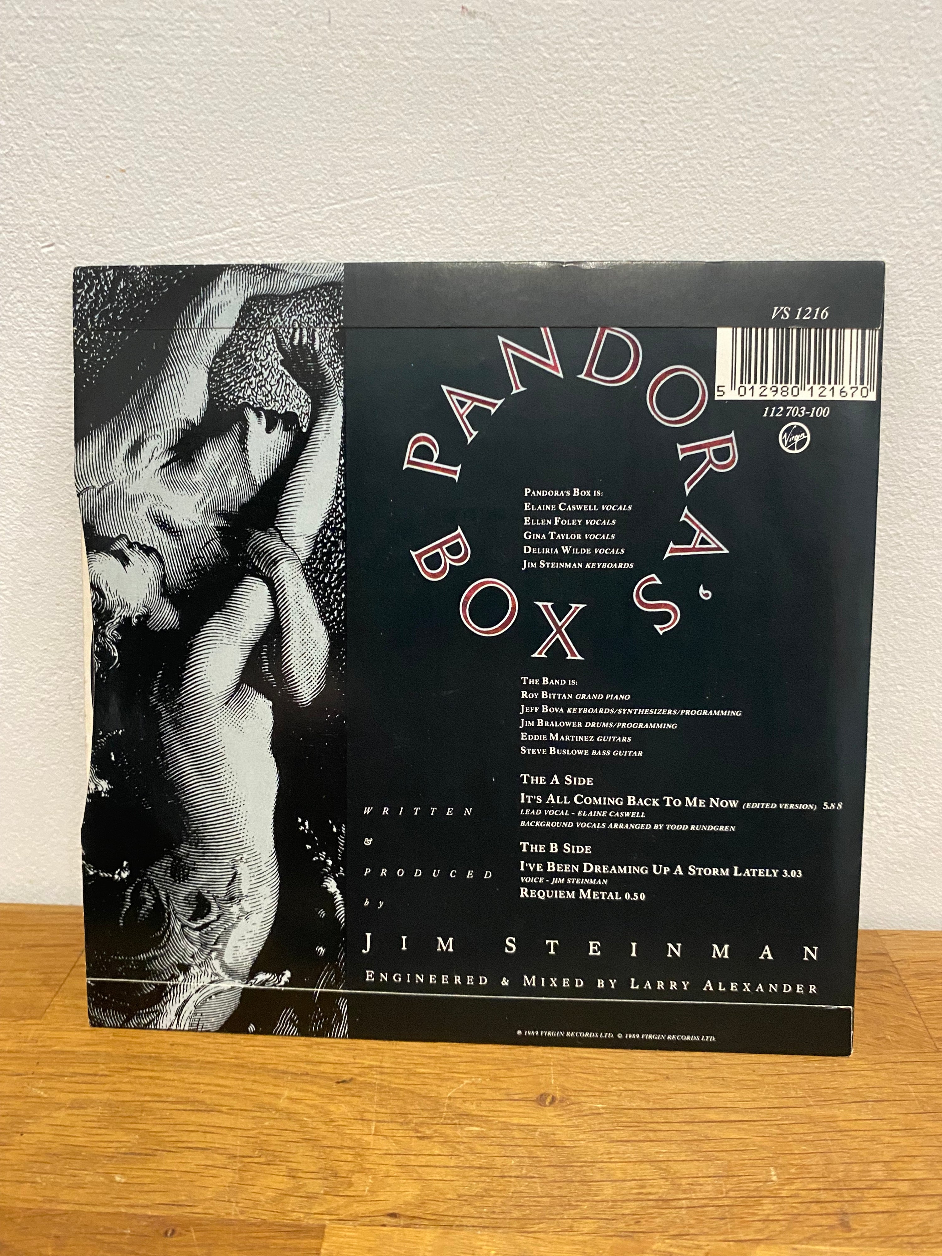 Pandora’s Box - It’s All Coming Back To Me Now, 7” single , Virgin 1989