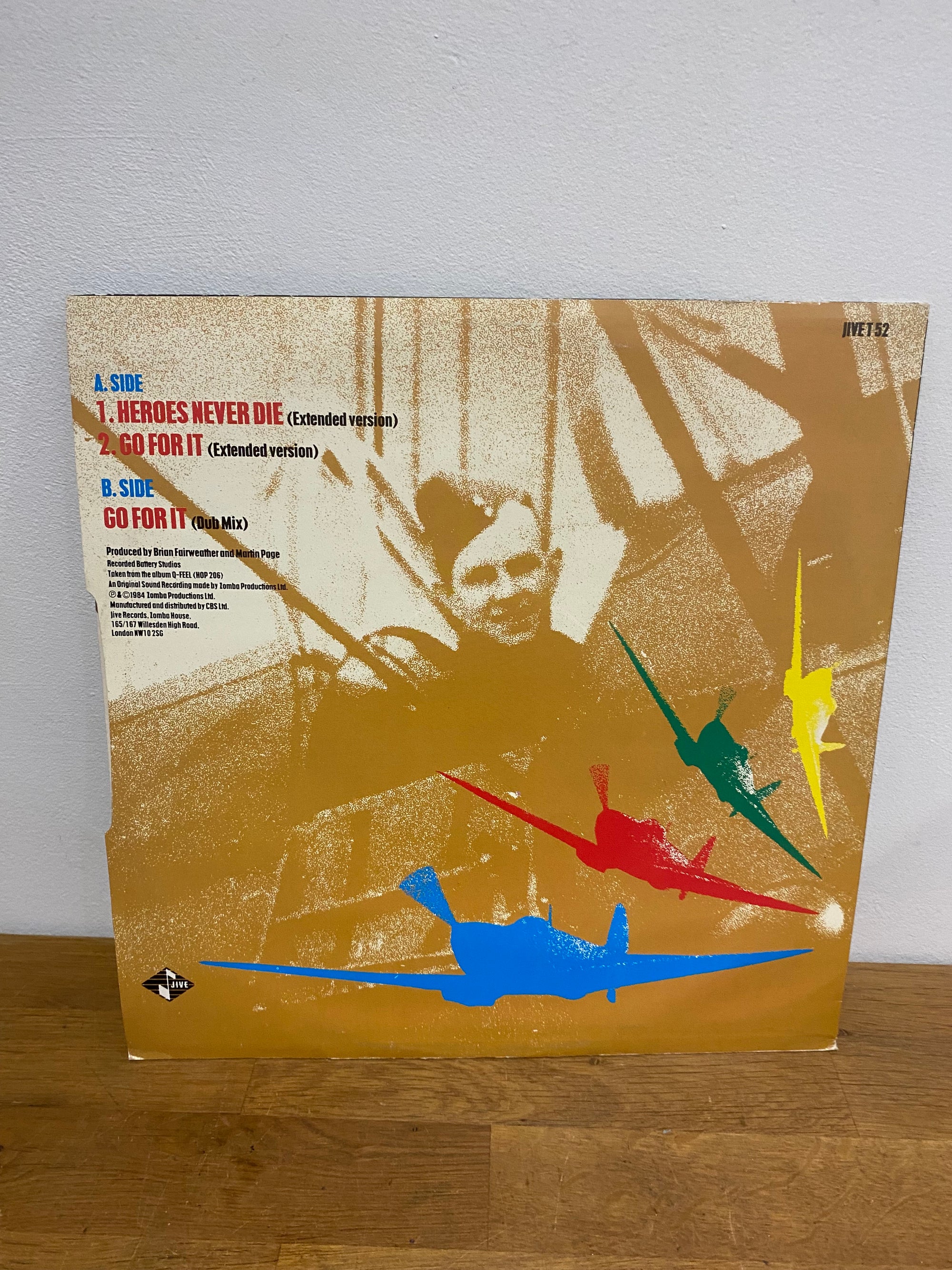 Q-Feel - Heroes Never Die 12" Single Extended Version (1984)